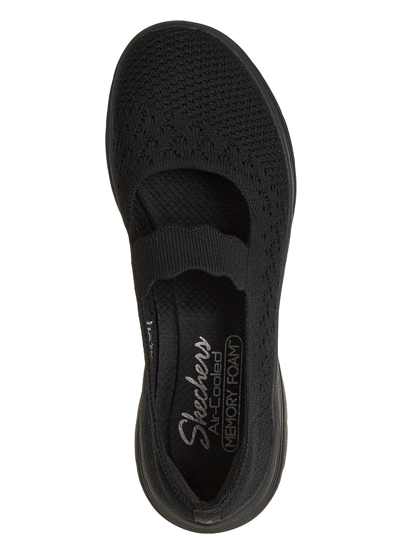 Image 3 of 5 of Skechers Bedford Knitted Mary Jane Shoe - Black