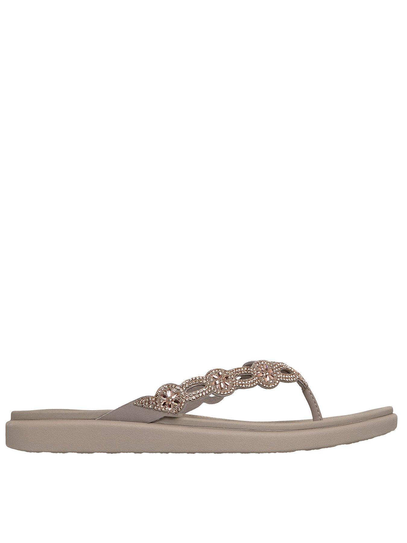 Skechers Meditation Luxe Toe-post Sandal - Taupe Mitobuck