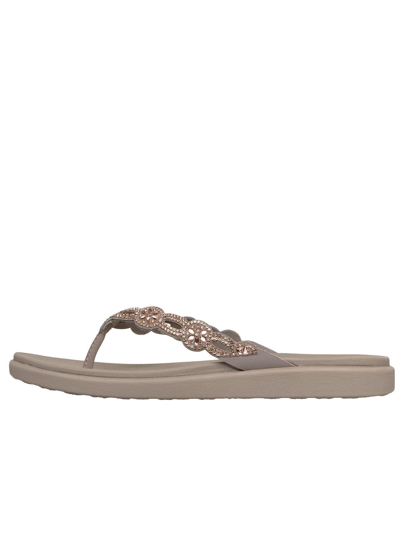 Image 5 of 5 of Skechers Meditation Luxe Toe-post Sandal - Taupe Mitobuck