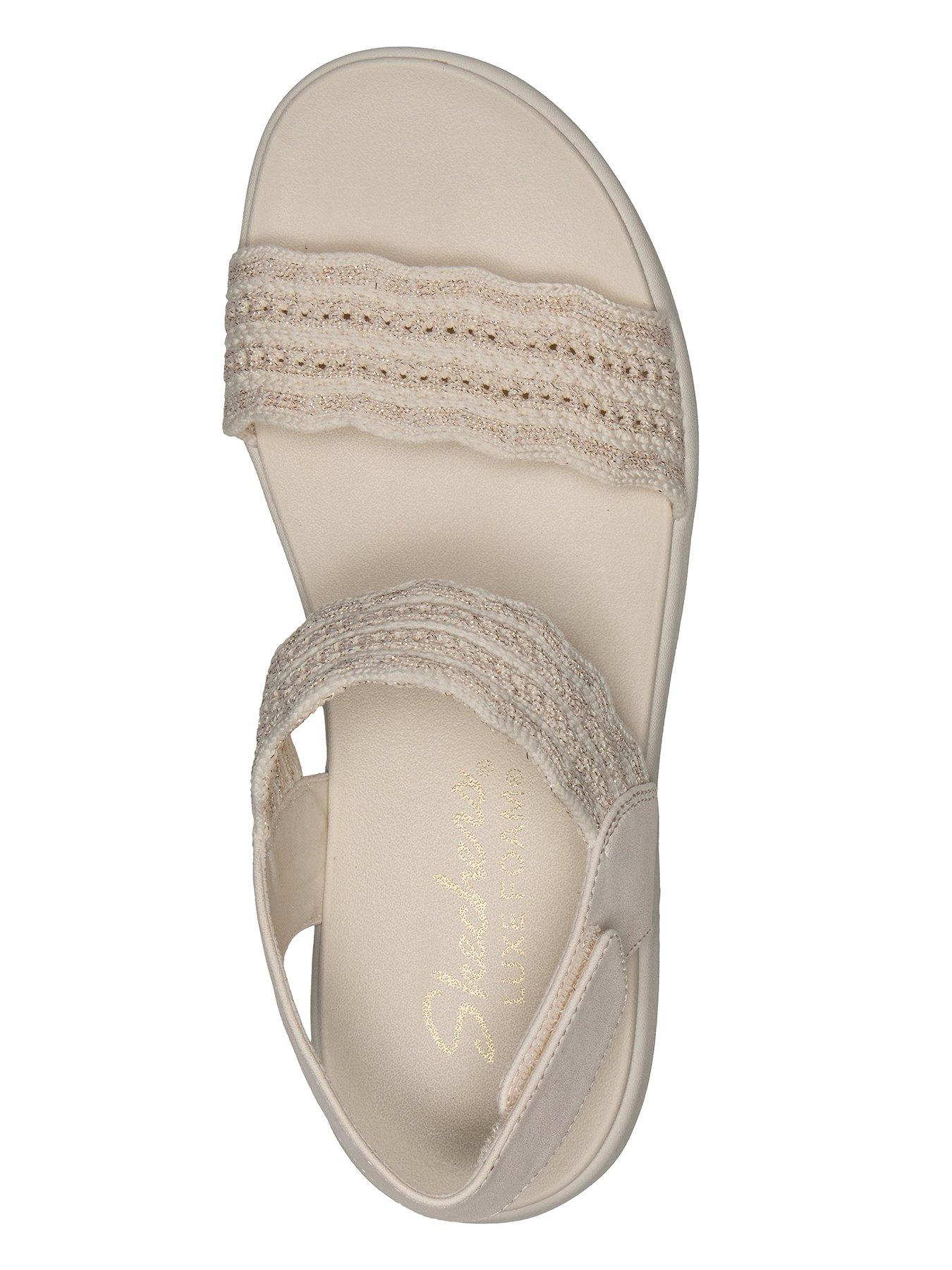 skechers-arya-slingback-sandal-off-white-metallic-knitoutfit