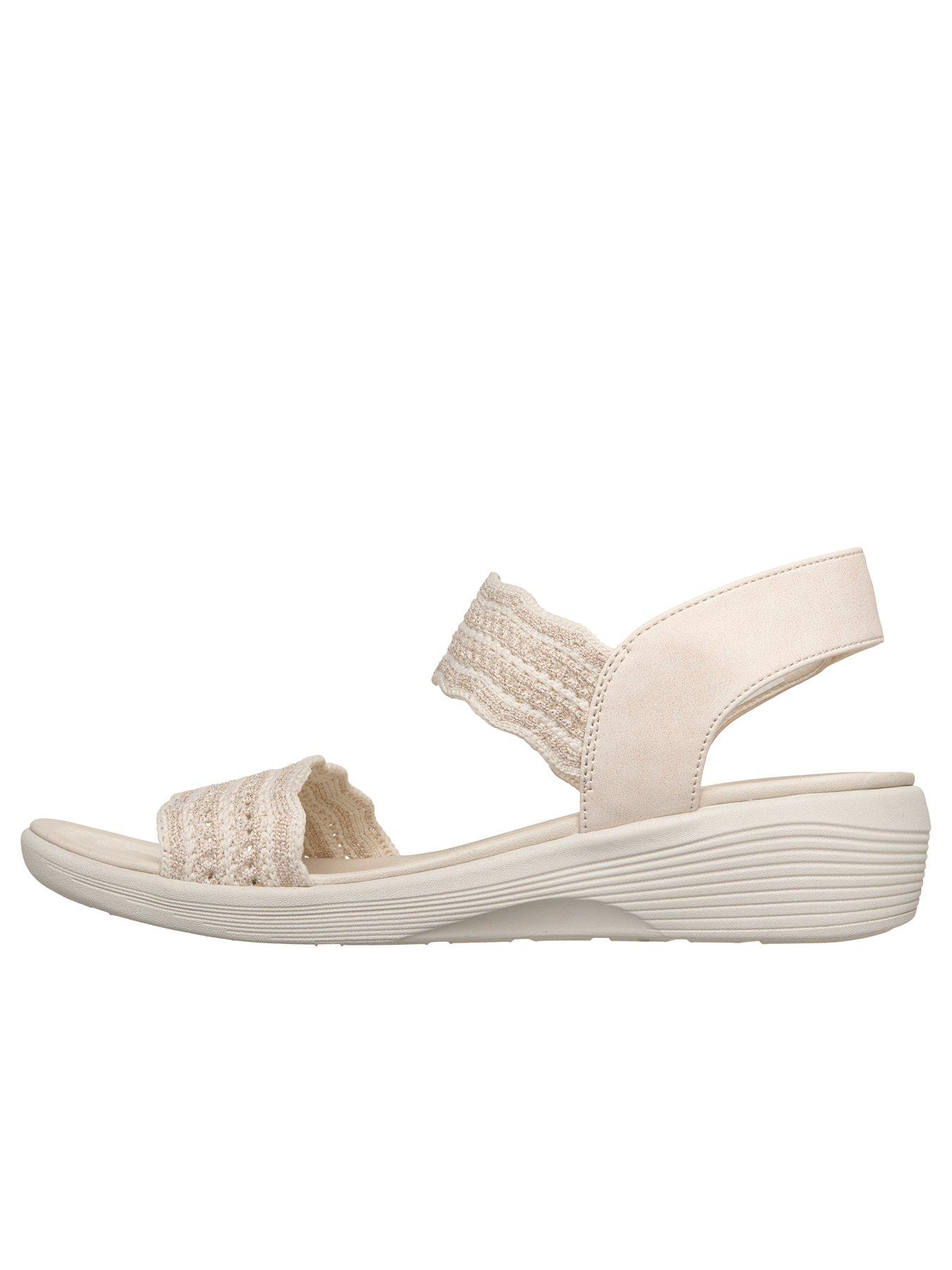 Image 5 of 5 of Skechers Arya Slingback Sandal - Metallic Knit - Off White