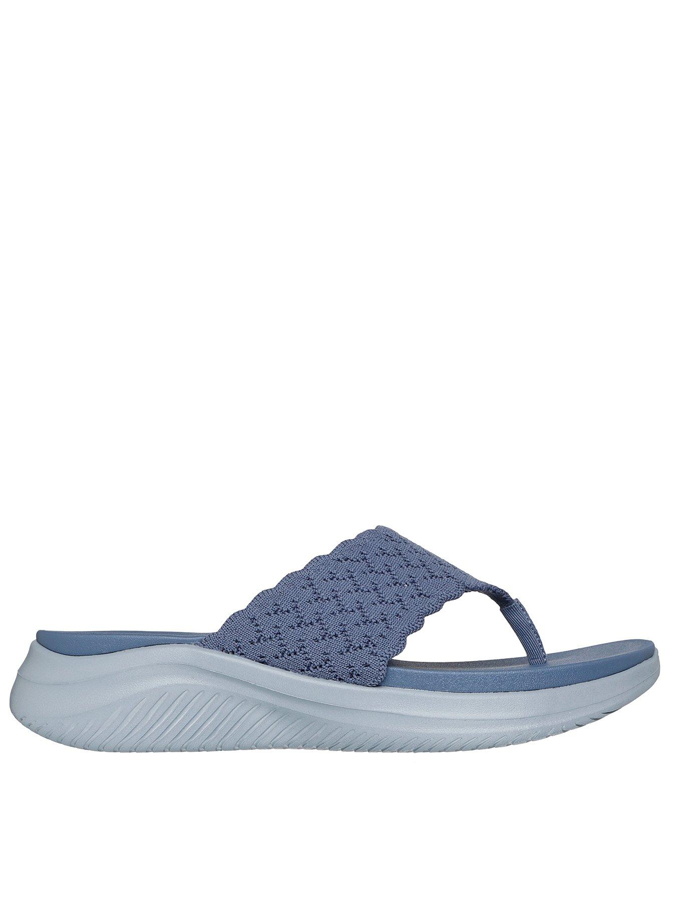 Skechers Ultra Flex 3.0 Sandal Rhythm Waves Toe-post Sandal - Blue