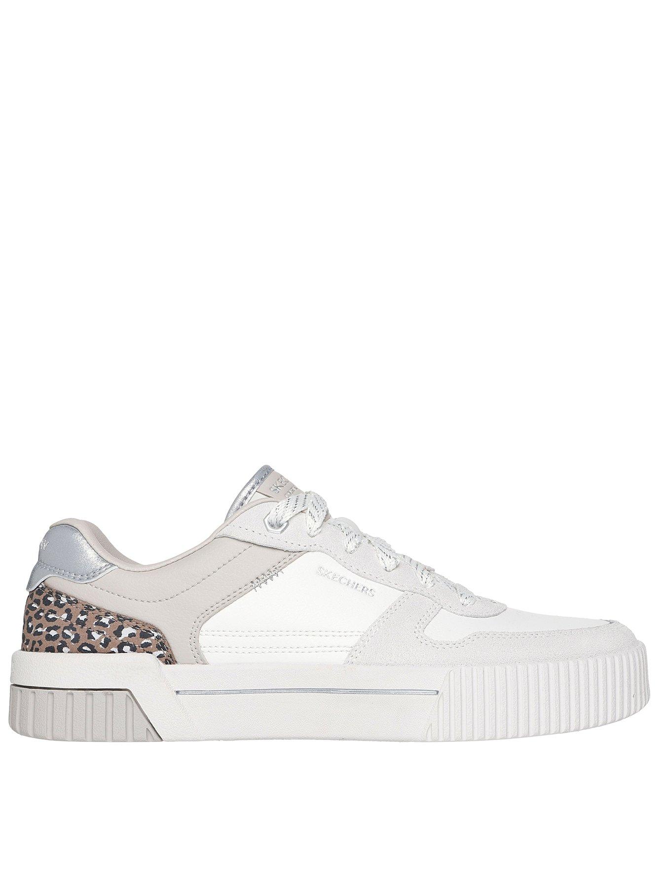 Skechers Jade Lustrous Luxury Suede Trainer - White