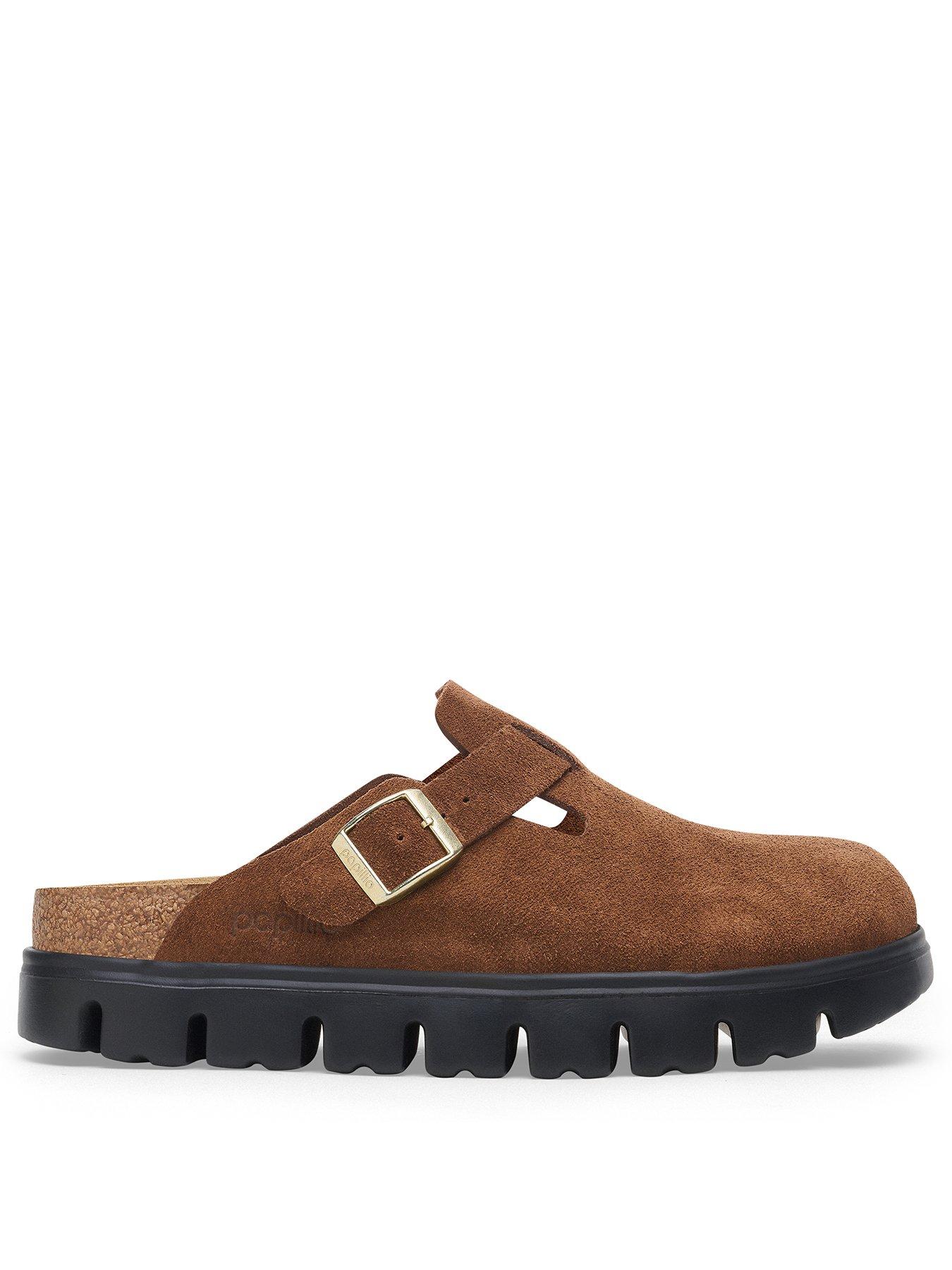 Image 2 of 3 of Birkenstock Boston Chunky Suede Clog - Dark Tea