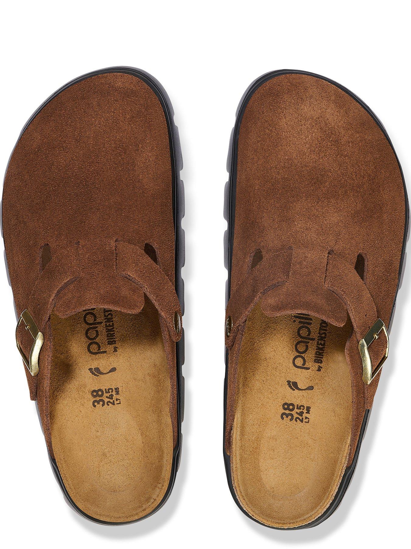 birkenstock-boston-chunky-suede-clog-dark-teaoutfit