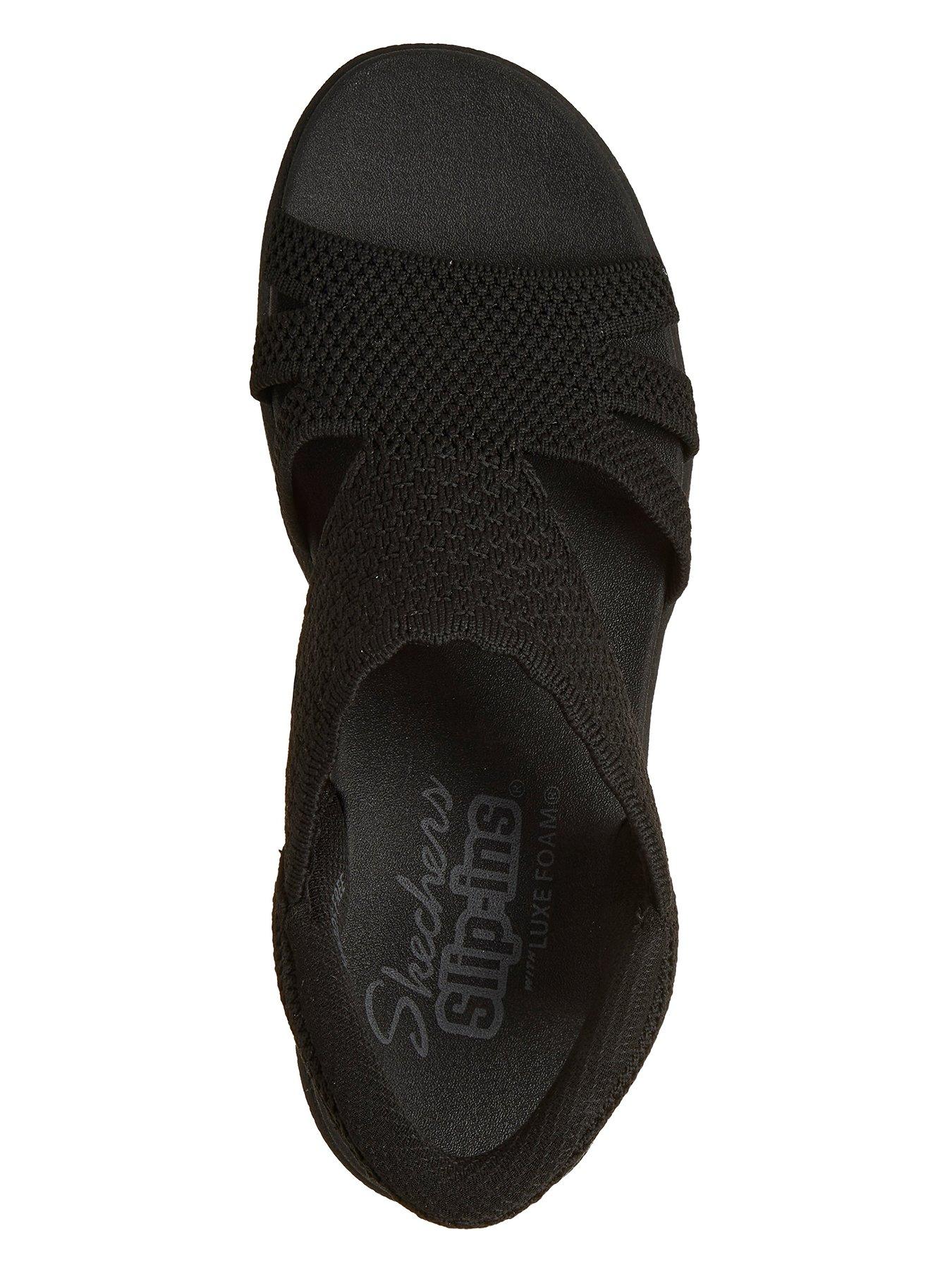 skechers-parallel-lite-summer-invite-slip-ins-sandal--black-knitoutfit