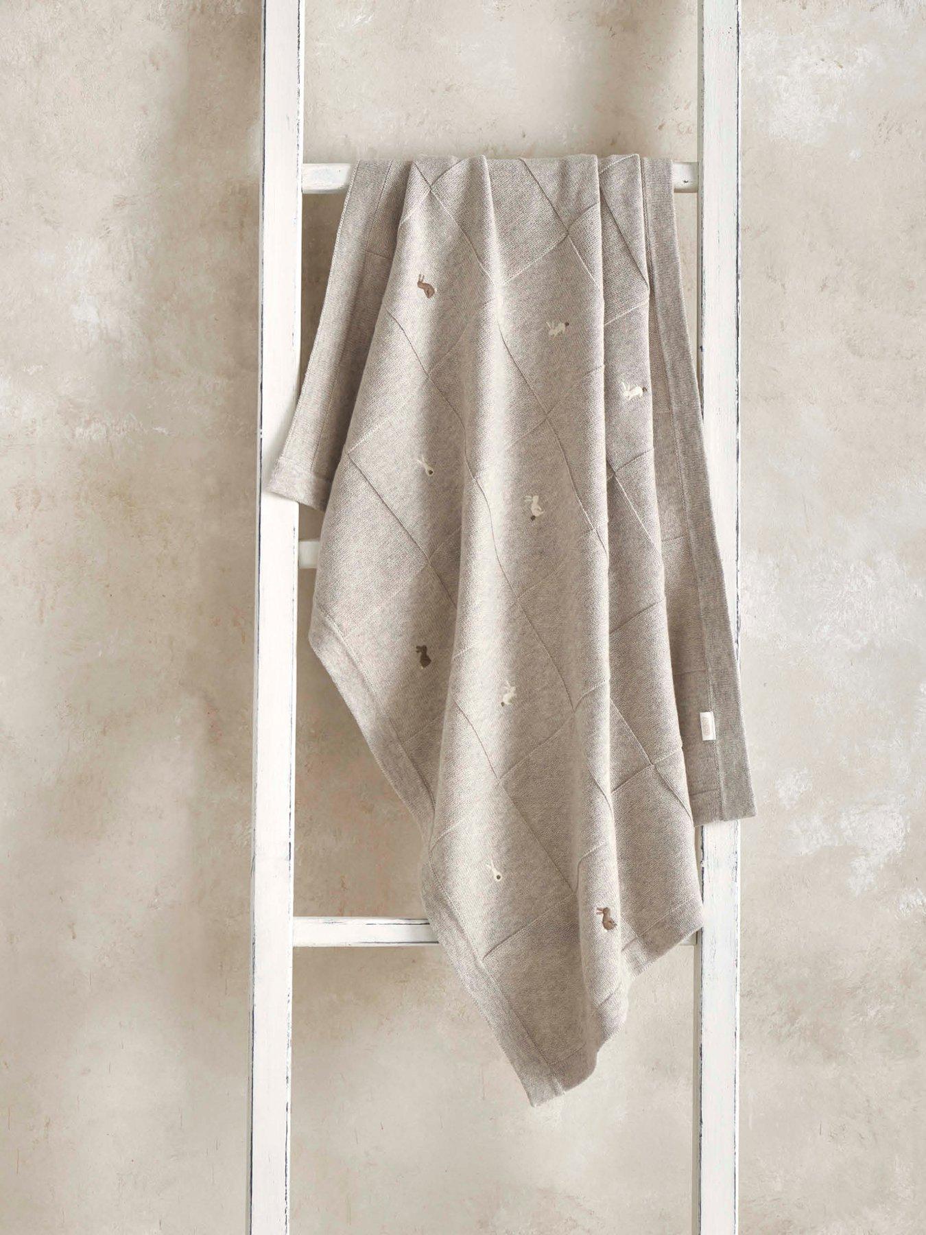 Mamas & Papas Knitted Blanket - Bunny Grey