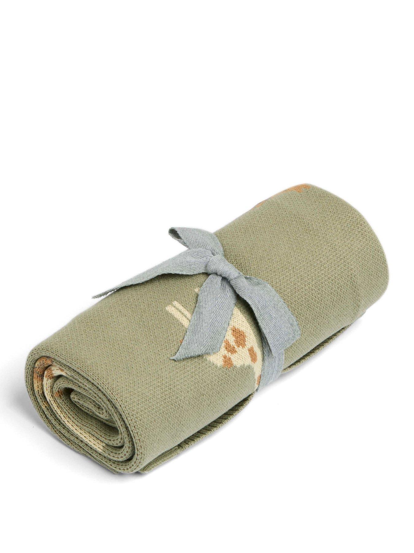 Image 2 of 4 of Mamas & Papas Knitted Blanket - Safari Sage