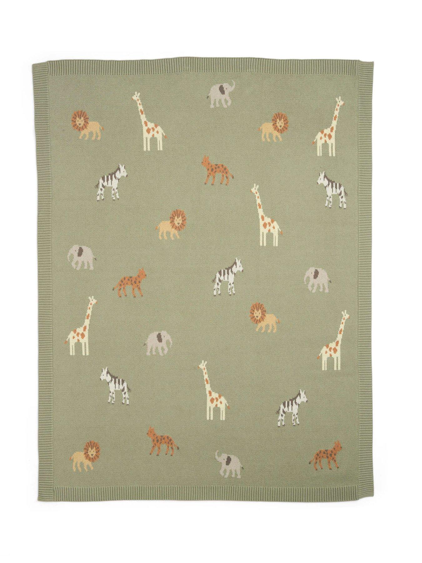 Image 3 of 4 of Mamas & Papas Knitted Blanket - Safari Sage