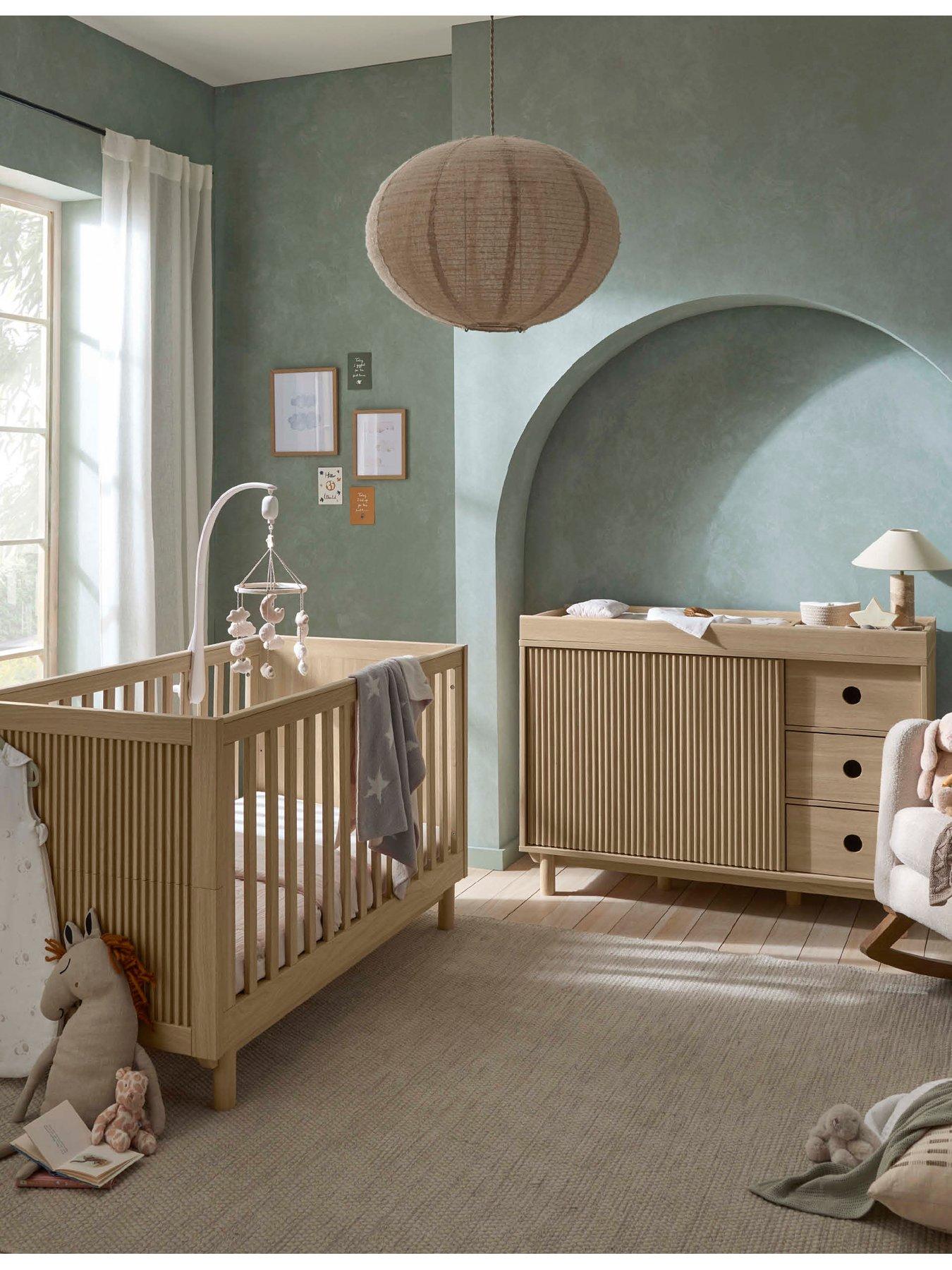 Mamas & Papas Oska Wide Set (Cotbed, Wide Dresser) - Natural Oak