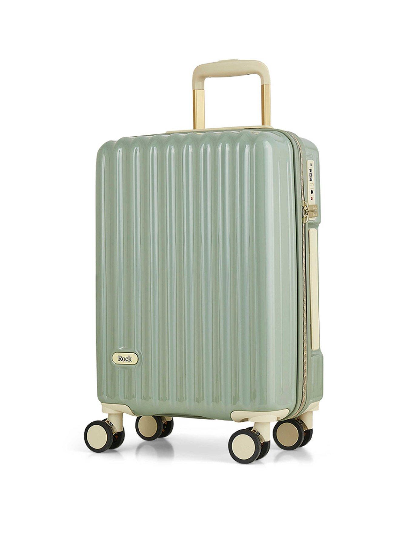 Image 1 of 6 of Rock Luggage Primrose Green Cabin Suitcase