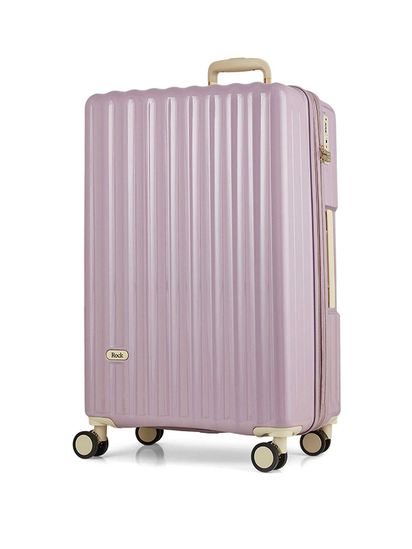 Image 1 of 6 of Rock Luggage Primrose Purple Large Suitcase