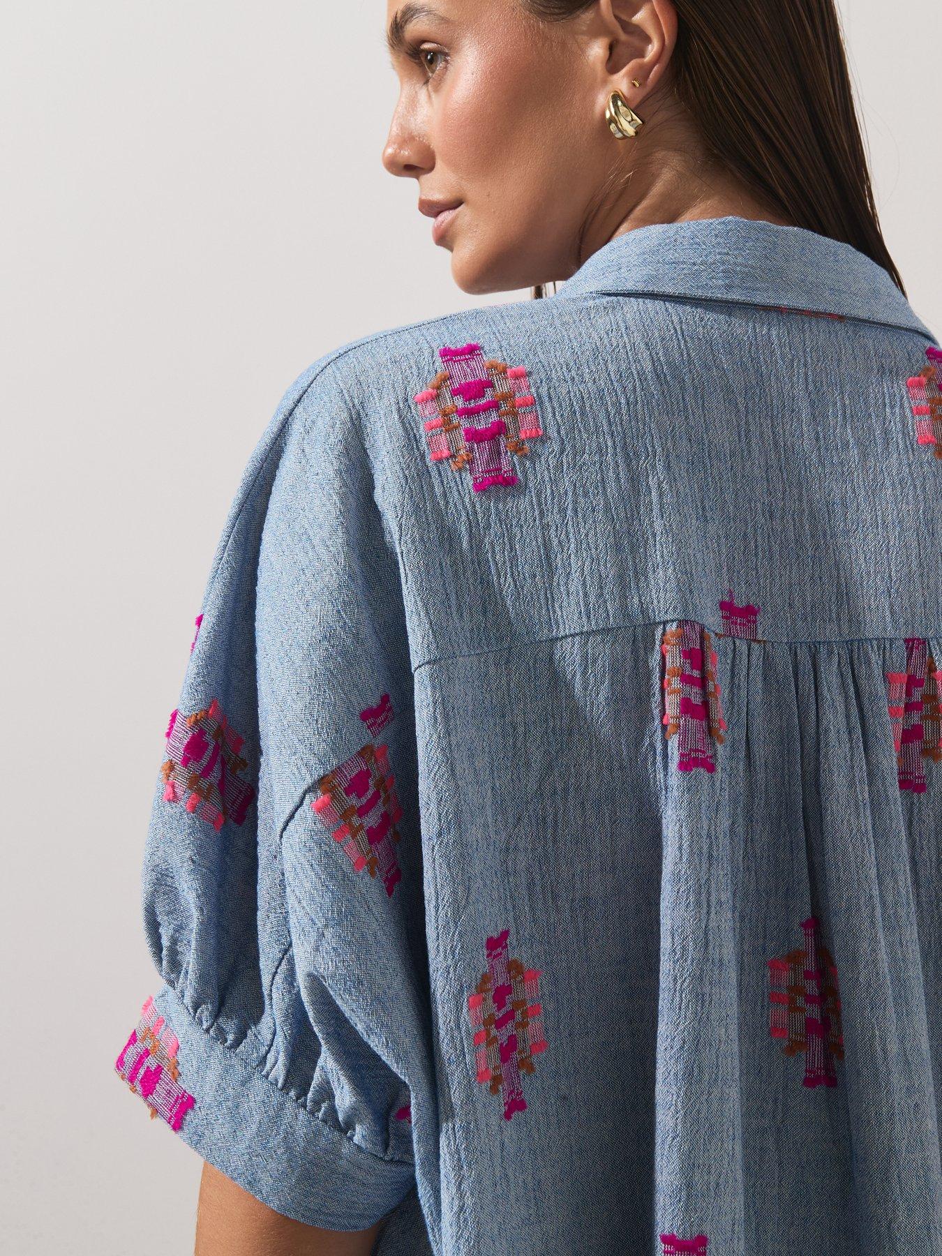 the-very-collection-chambray-jacquard-beach-shirt-multidetail