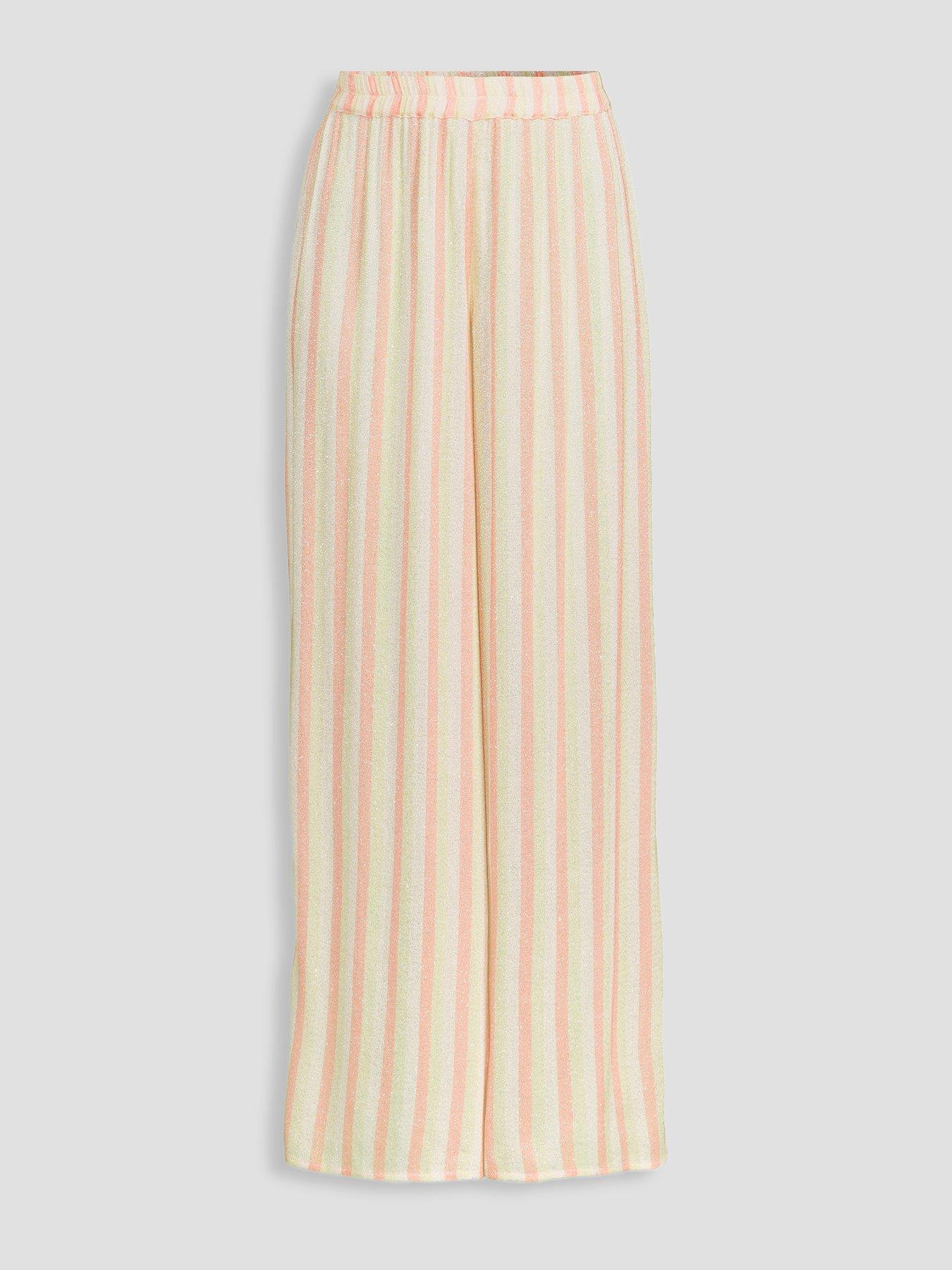 Image 7 of 7 of The Very Collection Stripe Beach Trousers Co Ord - Multi