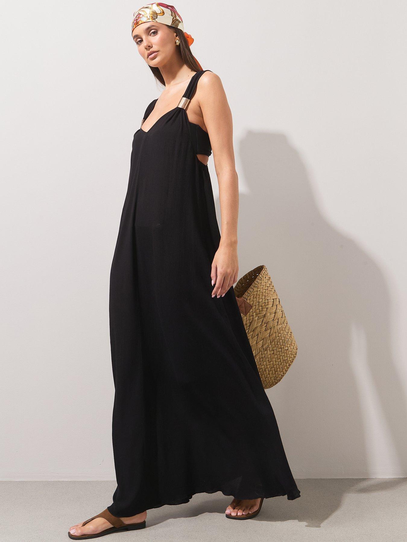The Very Collection Gold Trim Maxi Dress