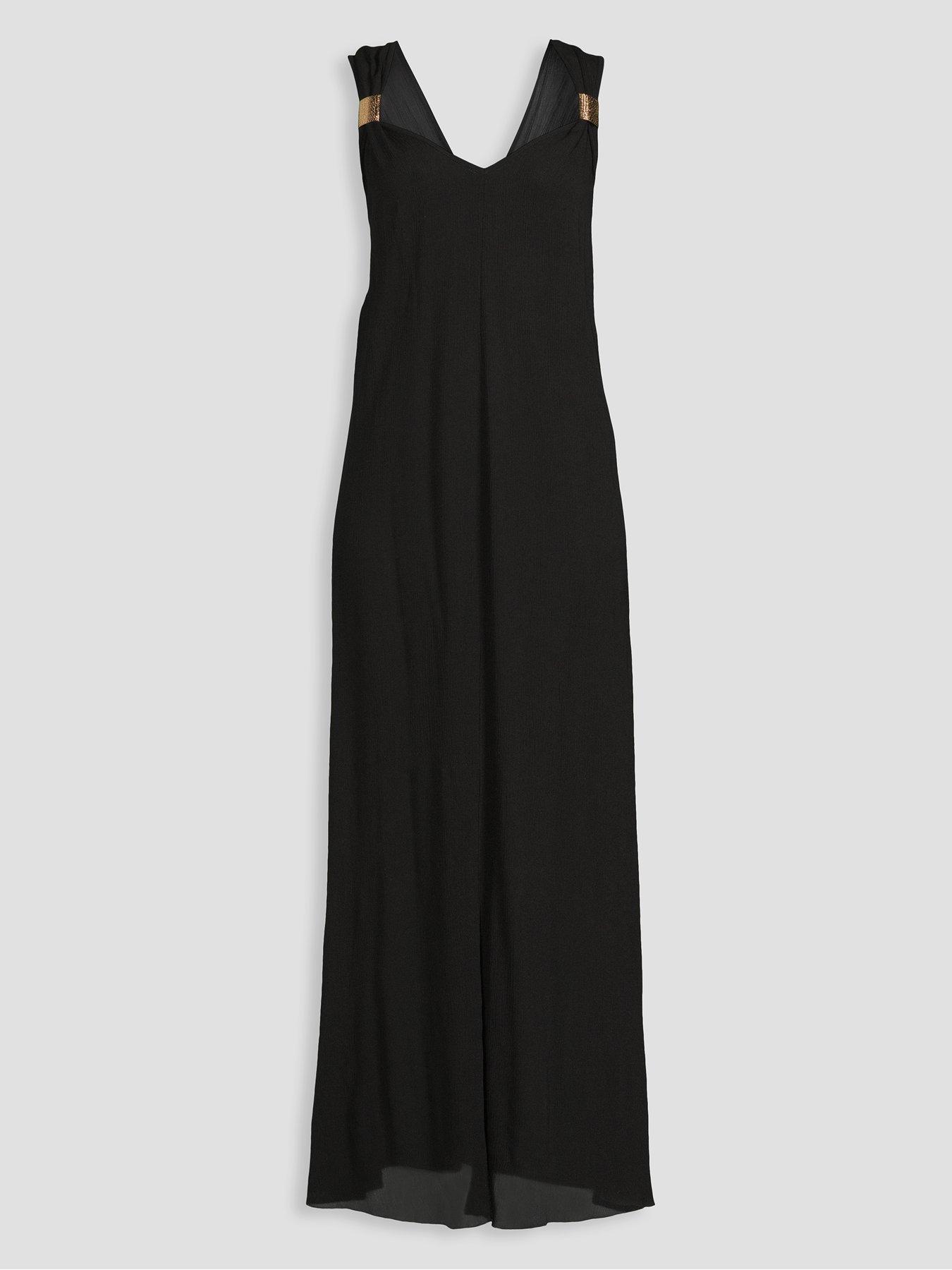 Image 7 of 7 of The Very Collection Gold Trim Maxi Beach Dress