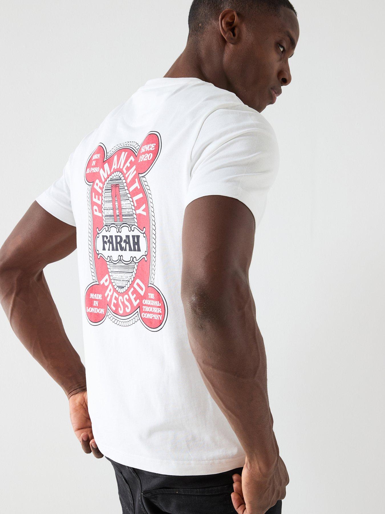 Image 1 of 5 of Farah Hawthorne Back Graphic T-Shirt - White