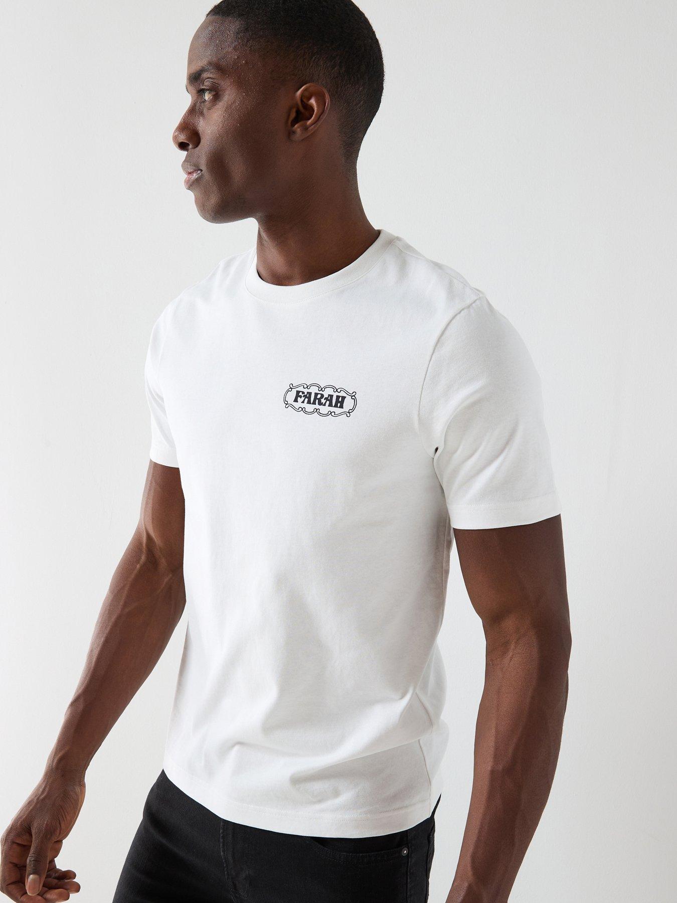 Image 2 of 5 of Farah Hawthorne Back Graphic T-Shirt - White