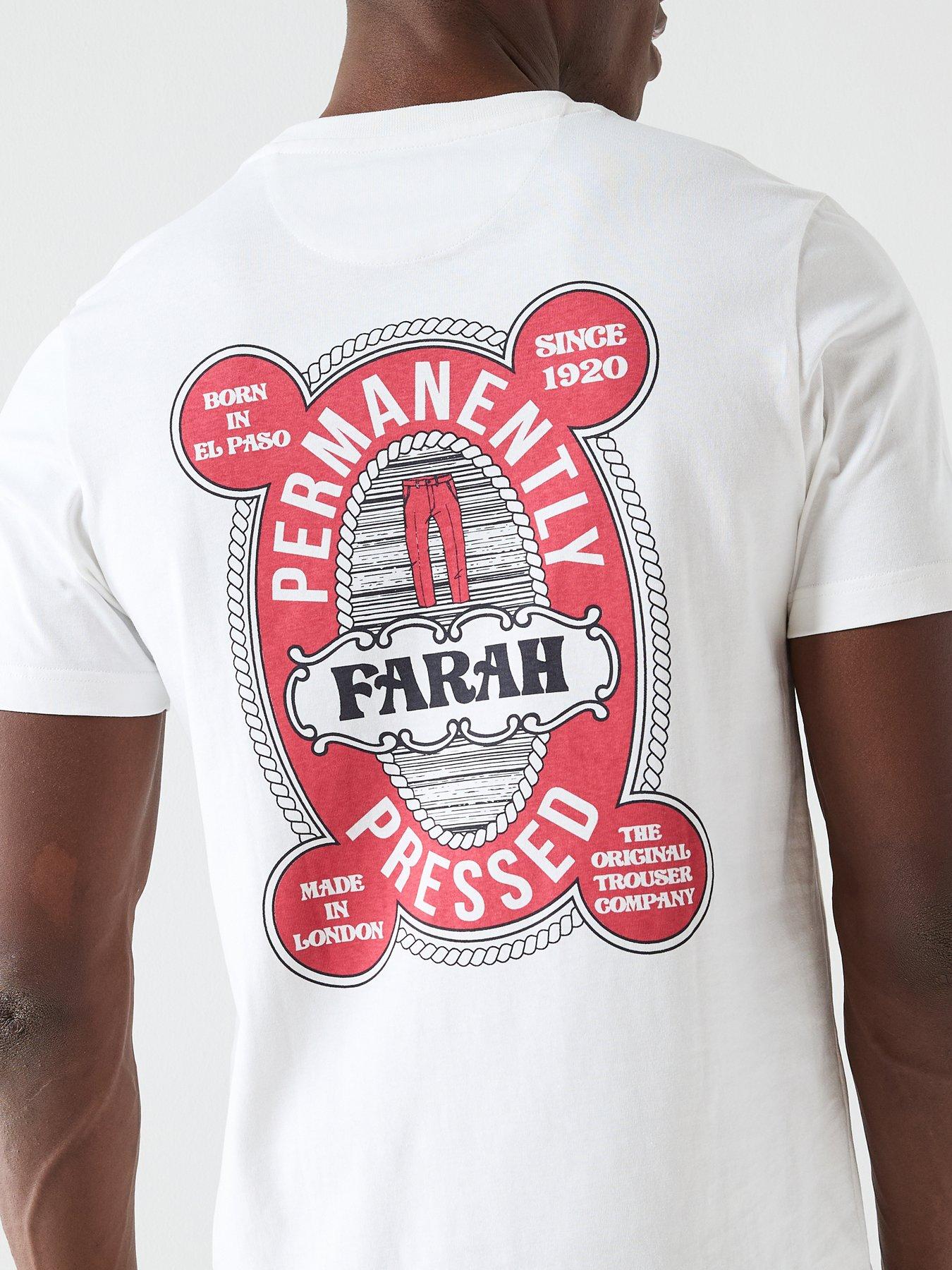 Image 4 of 5 of Farah Hawthorne Back Graphic T-Shirt - White