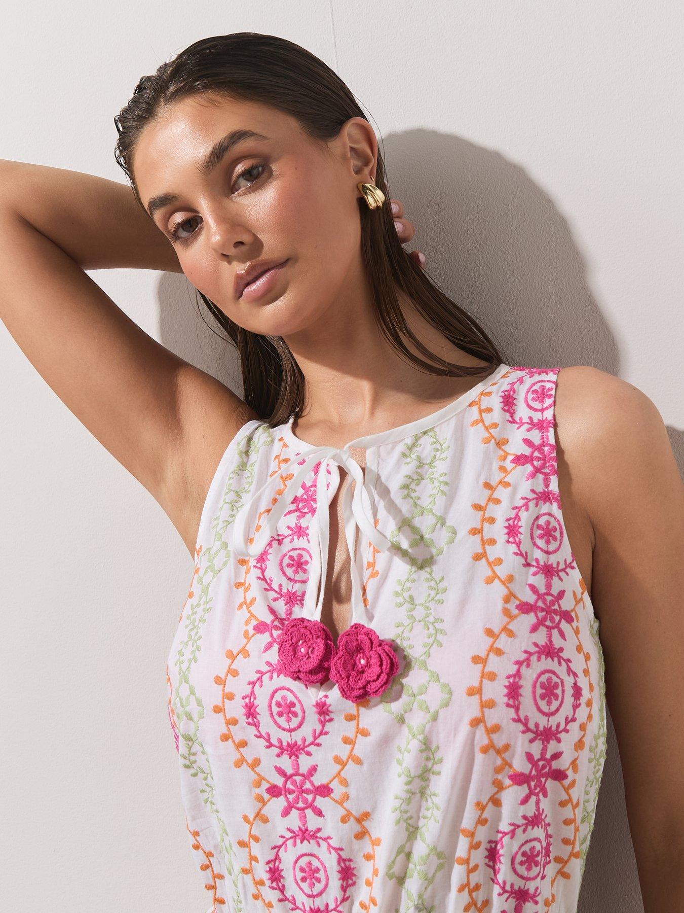 Image 5 of 7 of The Very Collection Embroided Playsuit - Multi