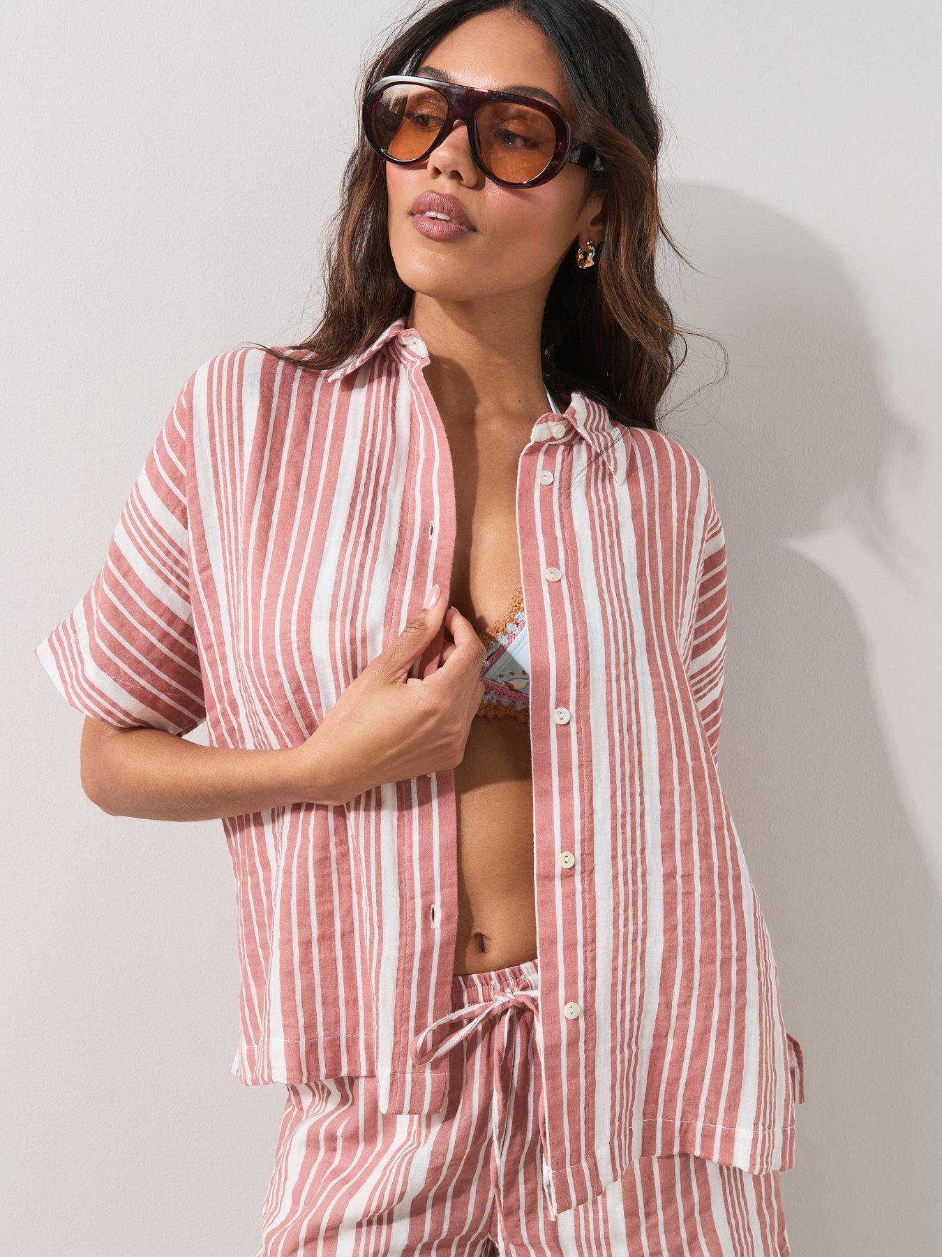 the-very-collection-striped-beach-shirt-co-ord-multifront