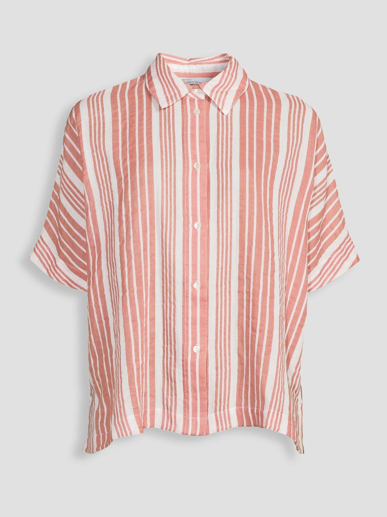 Image 7 of 7 of The Very Collection Striped Beach Shirt Co Ord - Multi