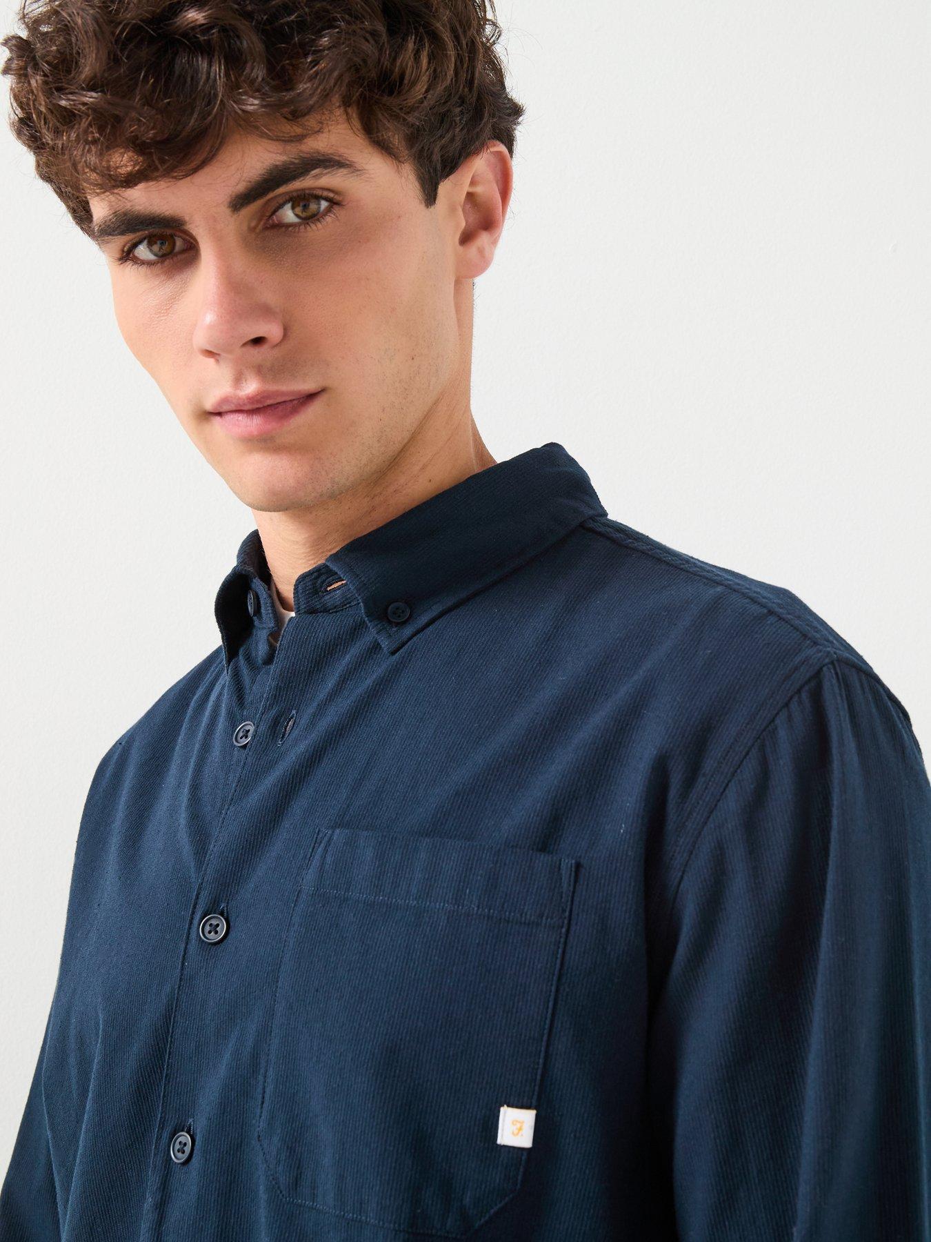 farah-netherton-long-sleeve-cord-shirt-navyoutfit