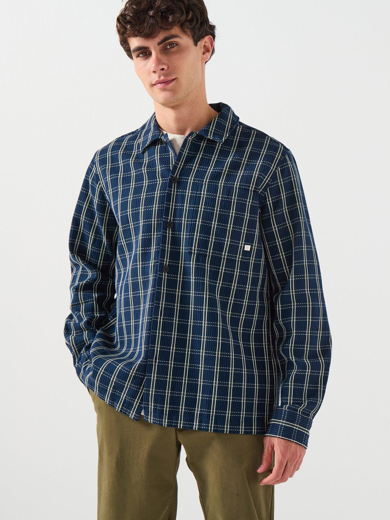 Farah Wallasey Check Overshirt - Navy
