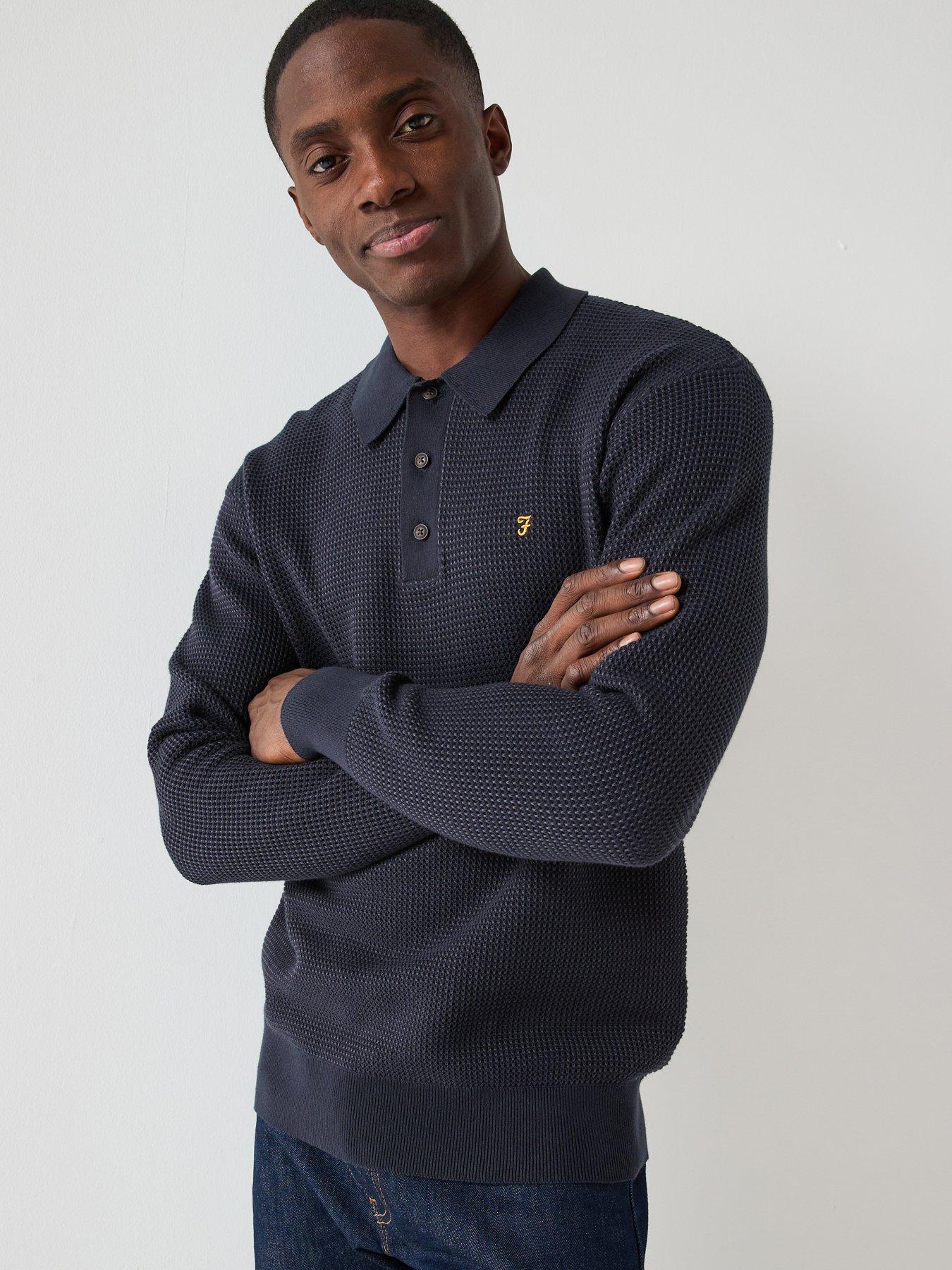 farah-gateacre-long-sleeve-knitted-polo-navy