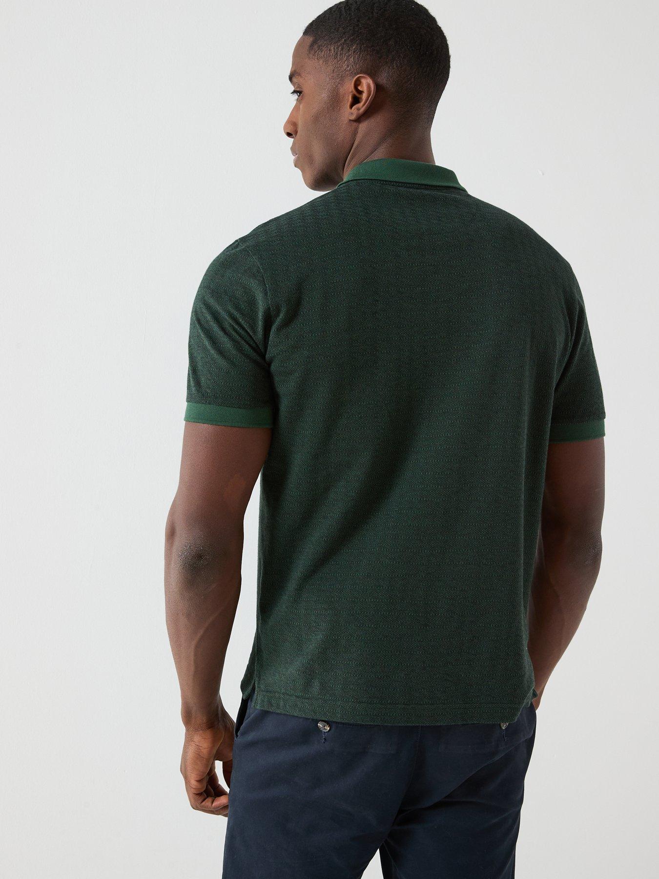 farah-sefton-textured-polo-shirt-greenstillFront