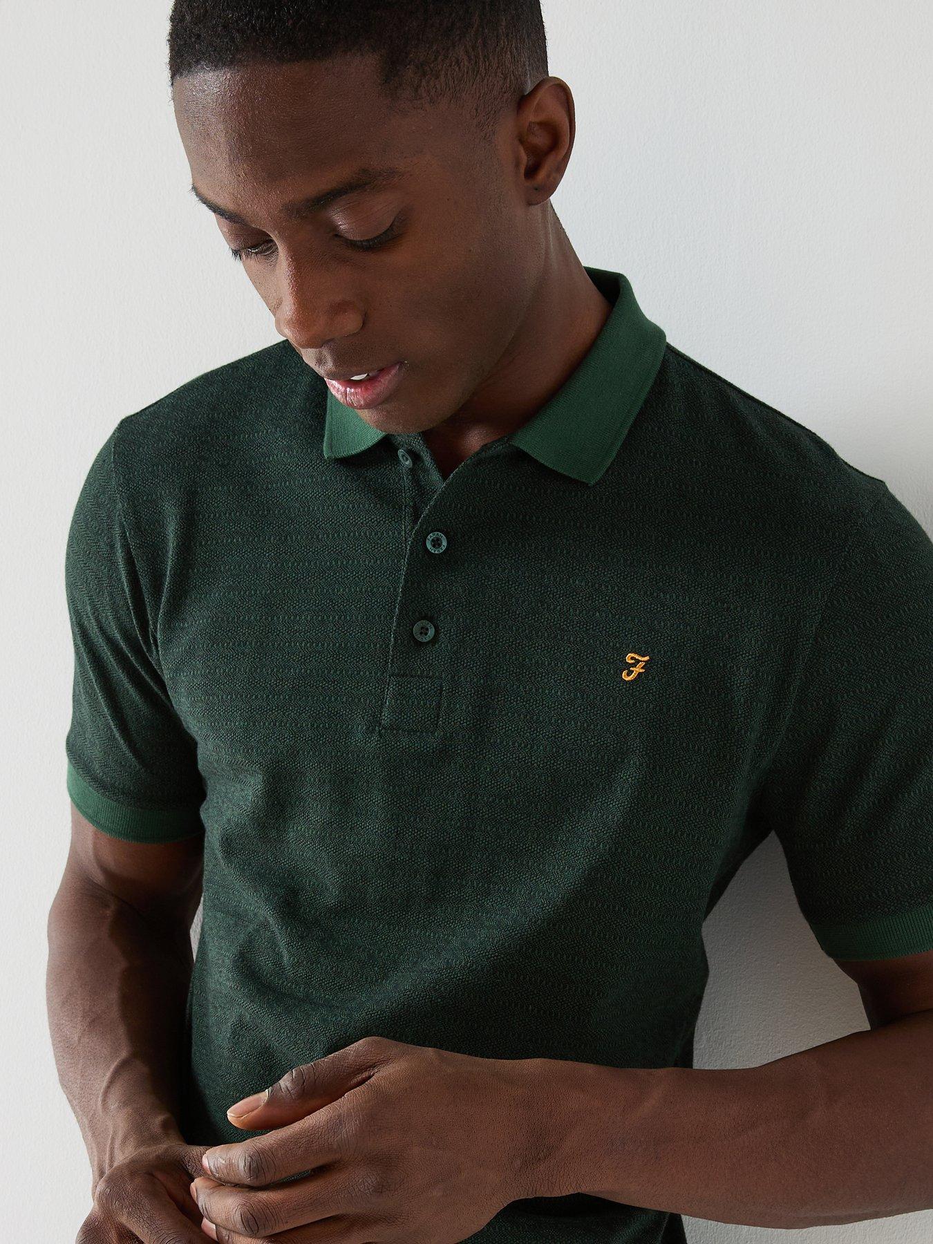 farah-sefton-textured-polo-shirt-greenoutfit
