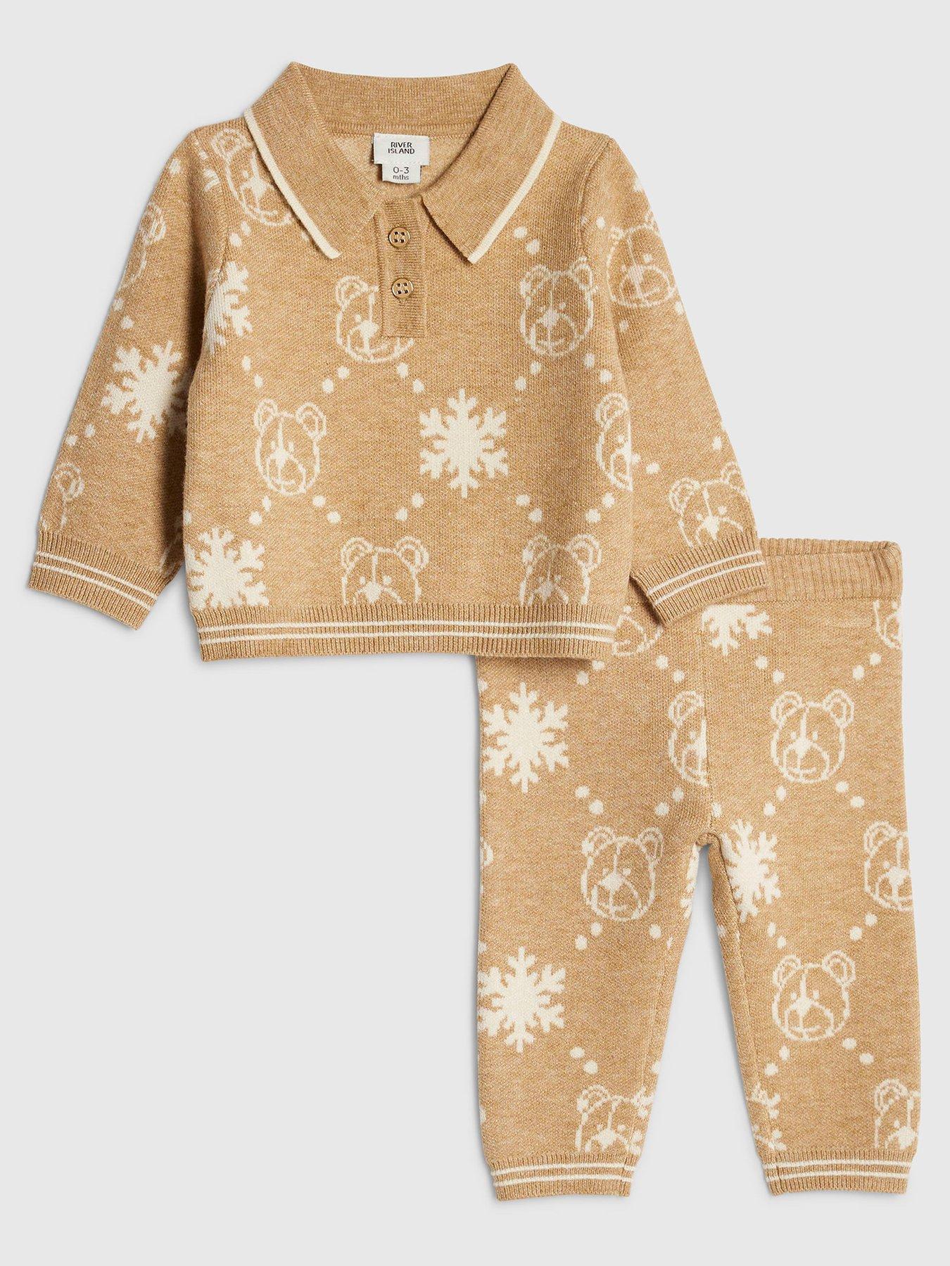 river-island-baby-boys-snowflake-bear-jumper-set-cream