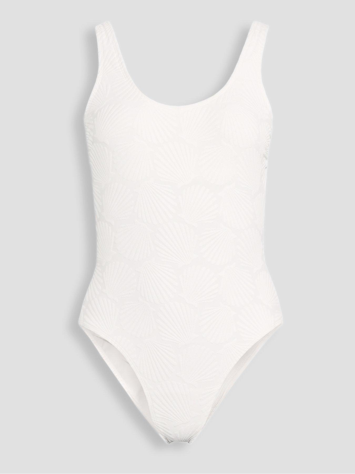 Image 7 of 7 of The Very Collection Shell Textured Swimsuit - Cream