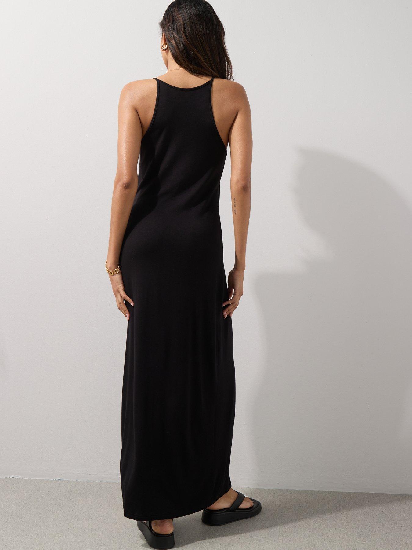 Image 2 of 7 of The Very Collection Strappy Maxi Dress - Black