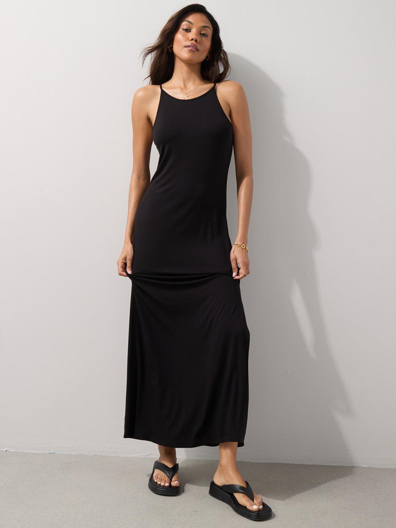 Image 6 of 7 of The Very Collection Strappy Maxi Dress - Black