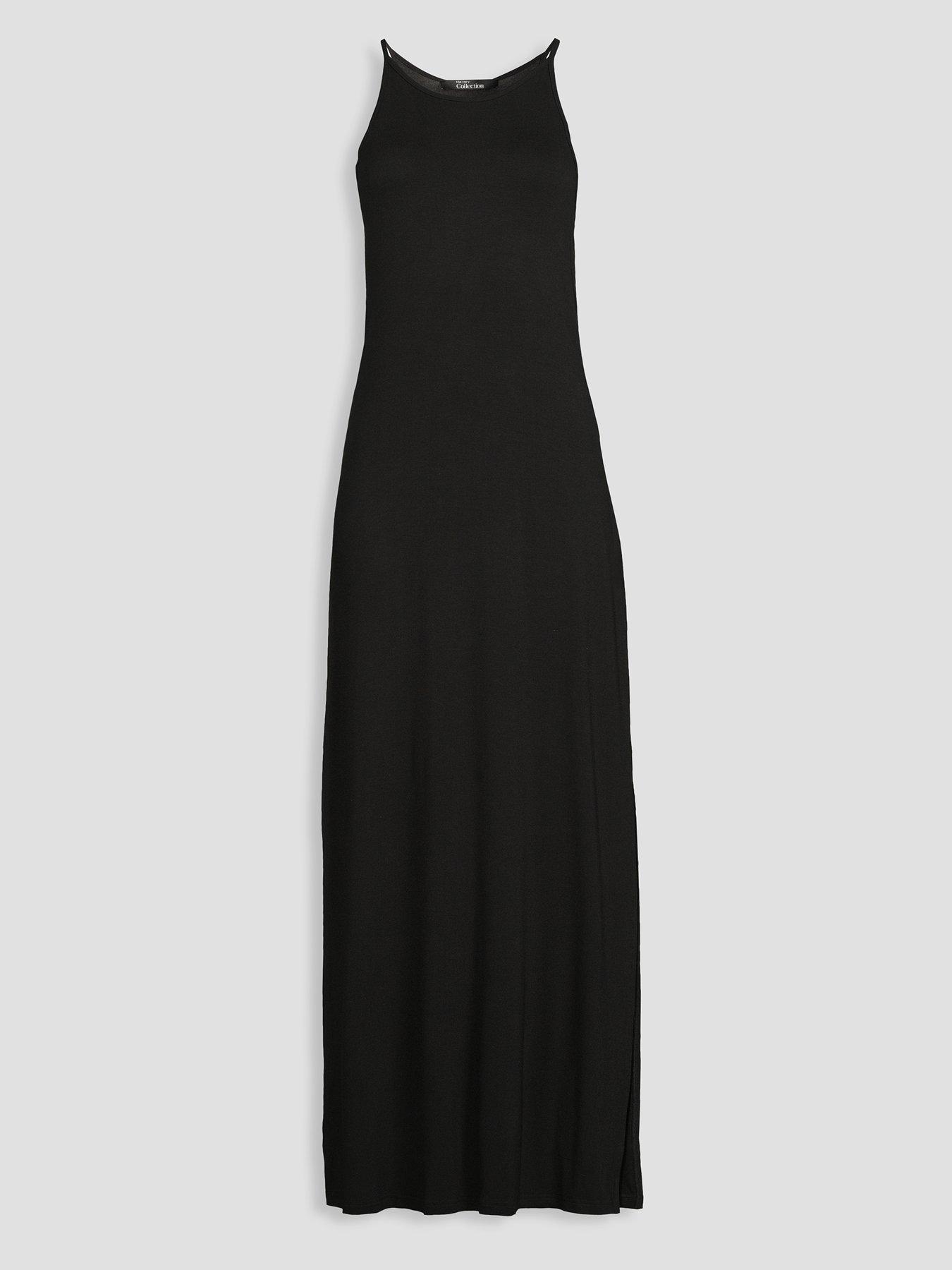 Image 7 of 7 of The Very Collection Strappy Maxi Dress - Black