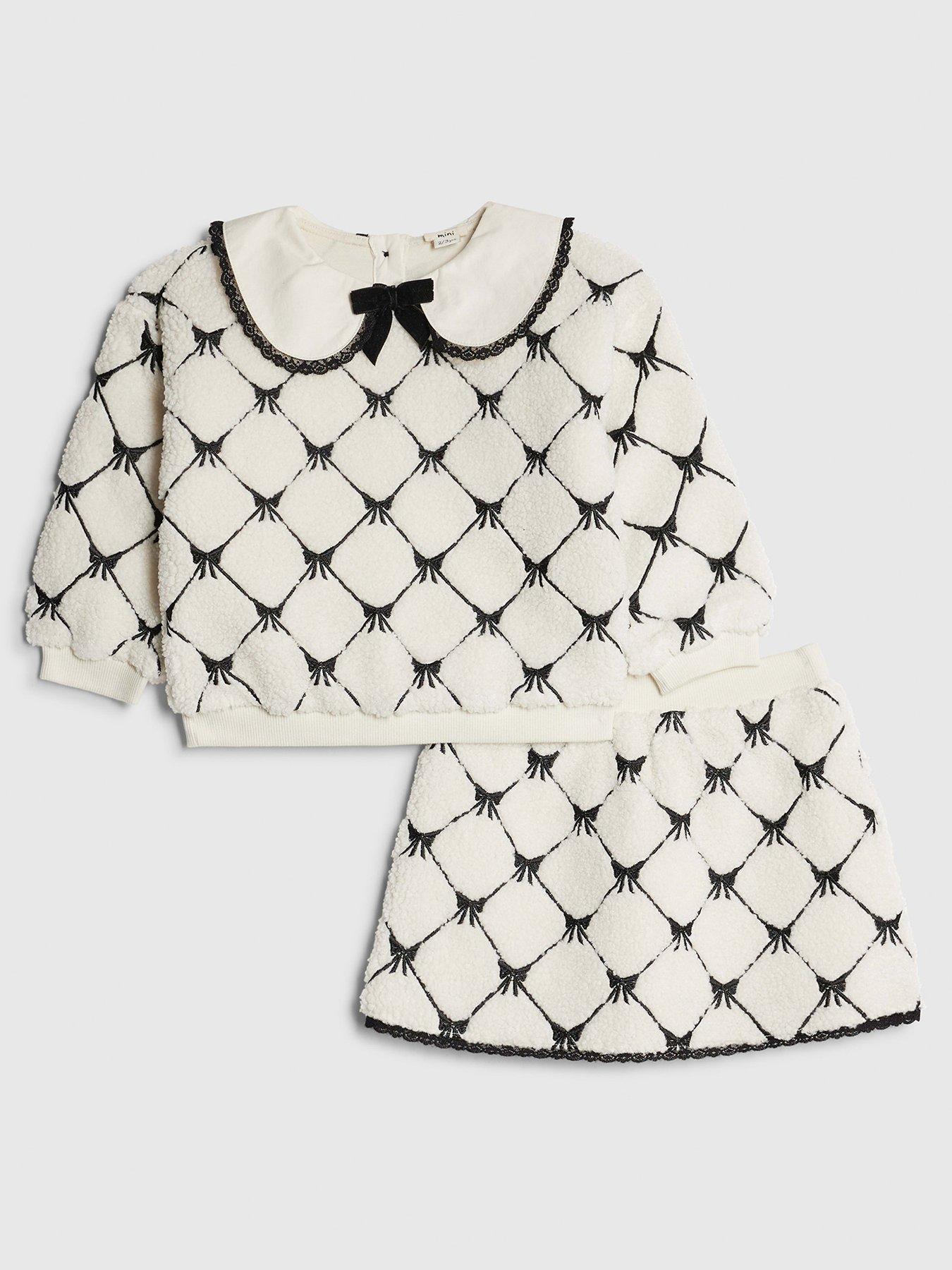 river-island-mini-girls-collared-bow-sweatshirt-set-cream