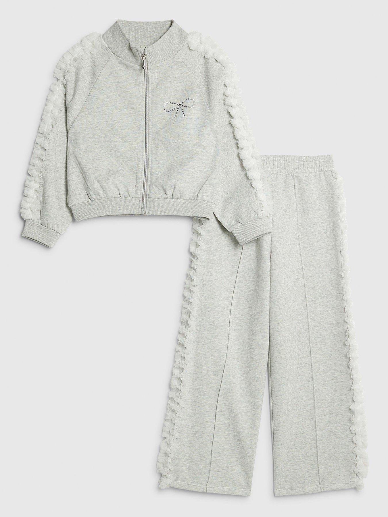 river-island-older-girls-bow-side-ruffle-sweatshirt-set-grey