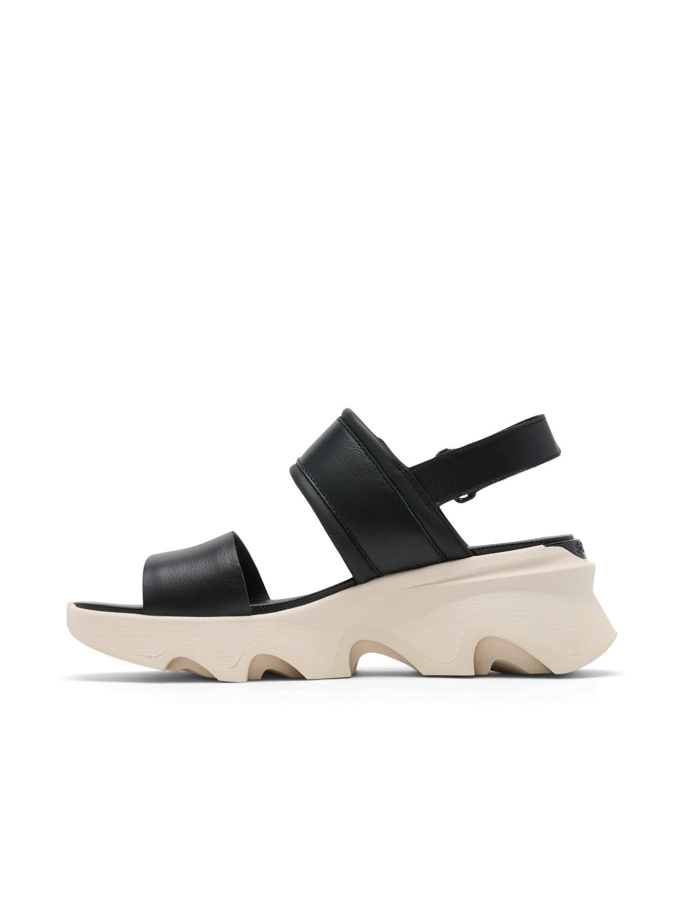 Image 7 of 7 of SOREL Womens Kinetic Impact Wedge Sandals - Black