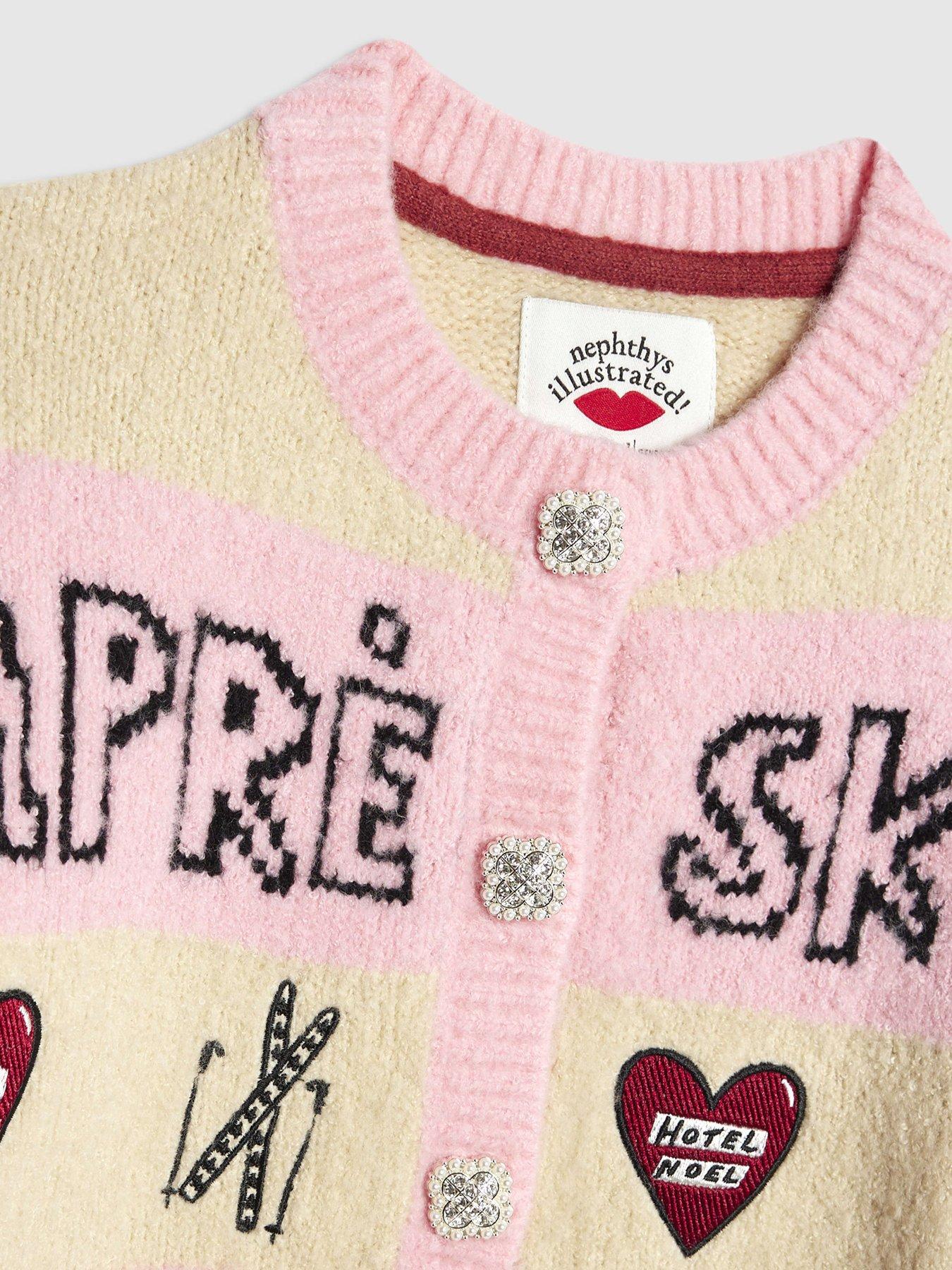 river-island-older-girls-nephthys-apres-ski-cardigan-pinkdetail