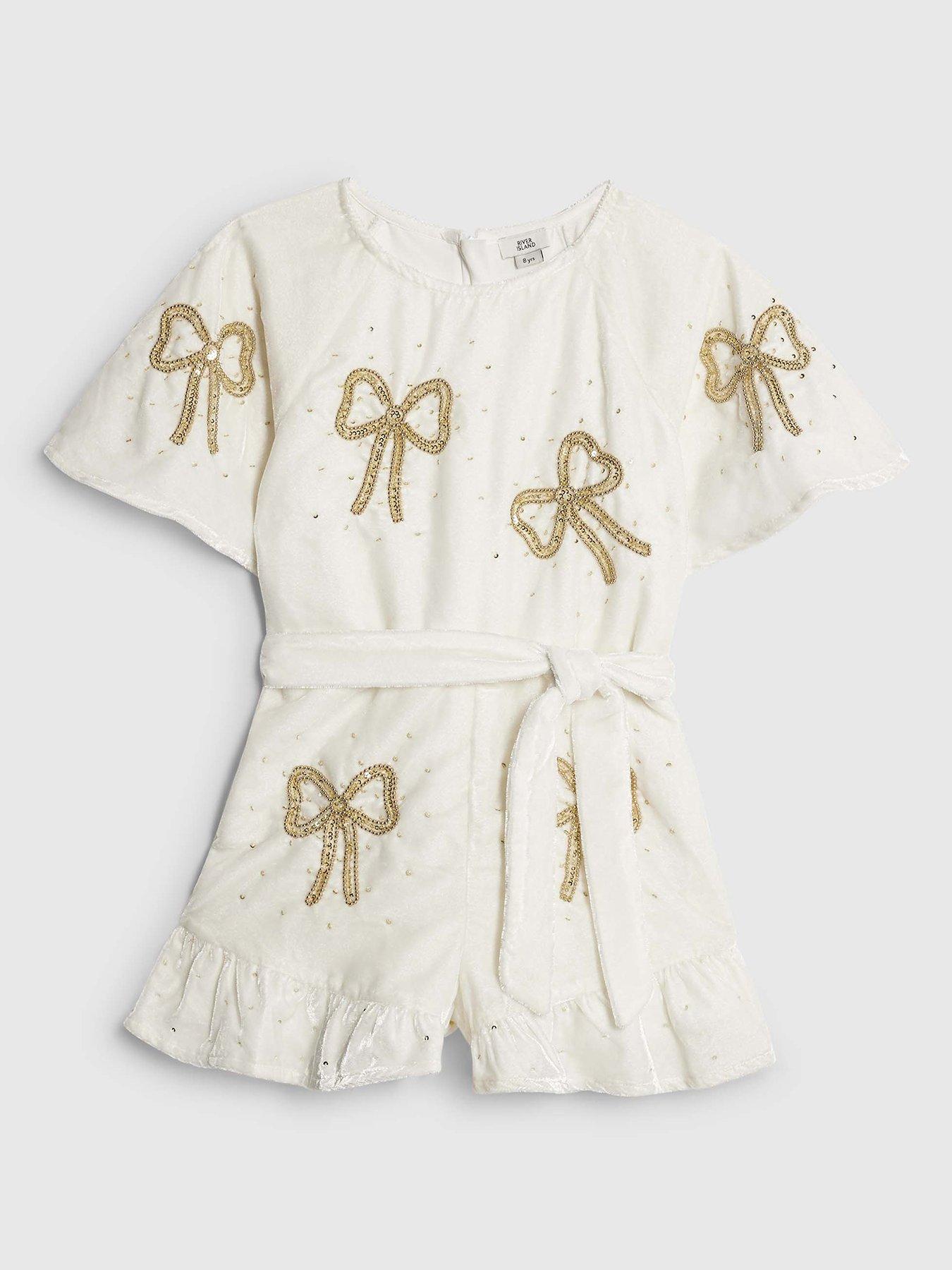 river-island-older-girls-velvet-bow-embellished-playsuit-cream