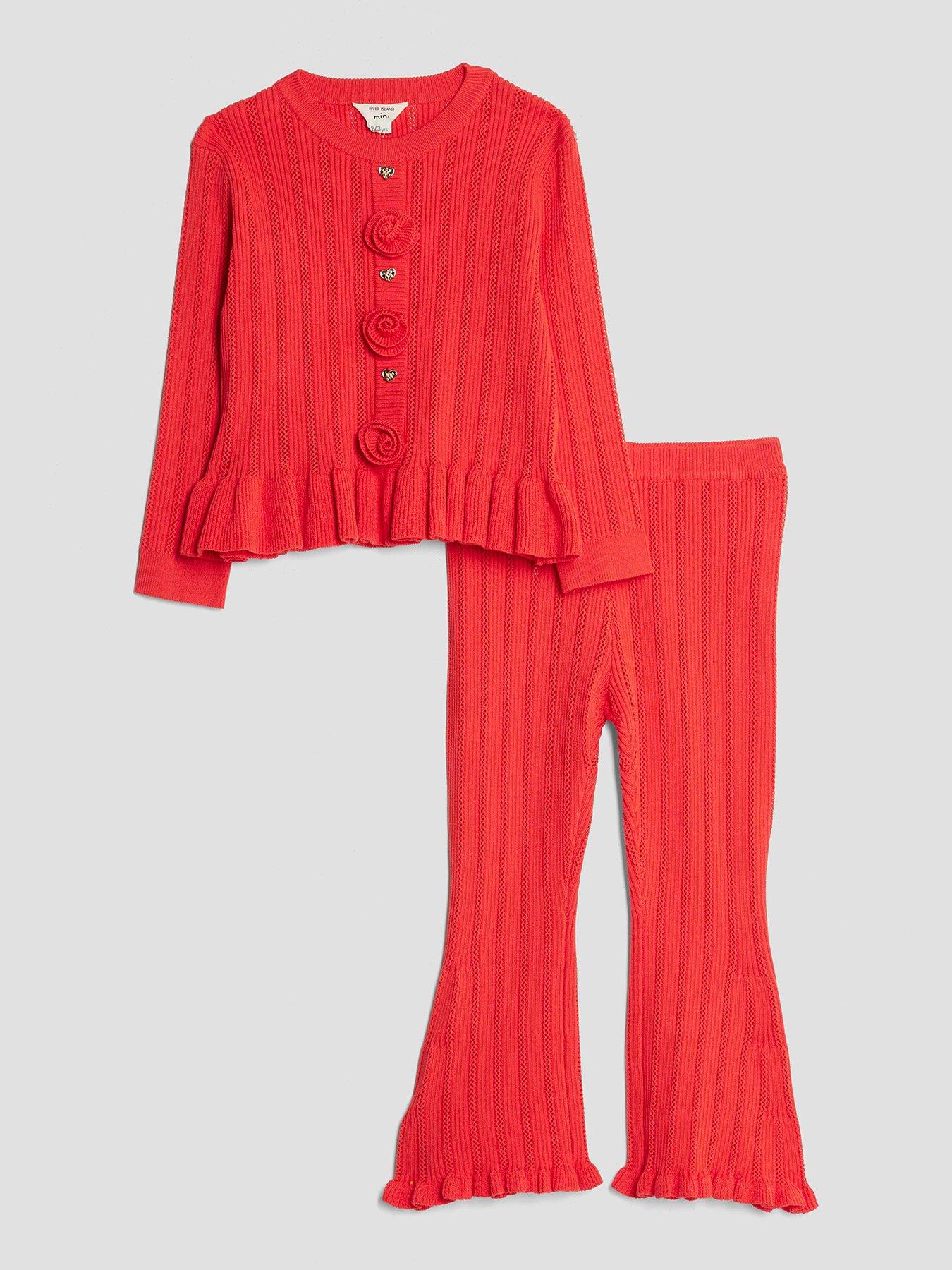 river-island-mini-girls-rose-cardigan-set-red