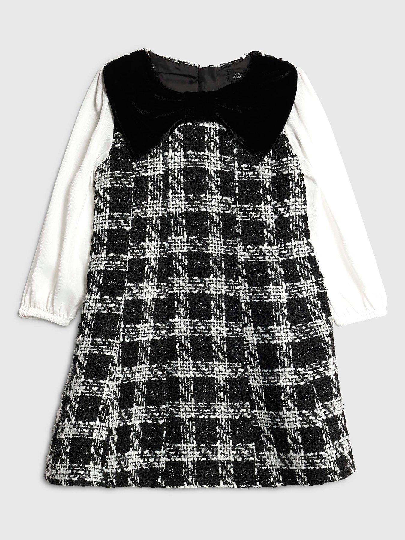 river-island-mini-girls-velvet-bow-boucle-dress-black