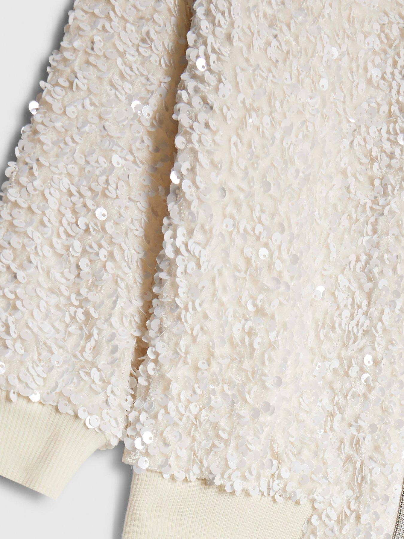 river-island-mini-girls-sequin-bomber-jacket-whiteoutfit