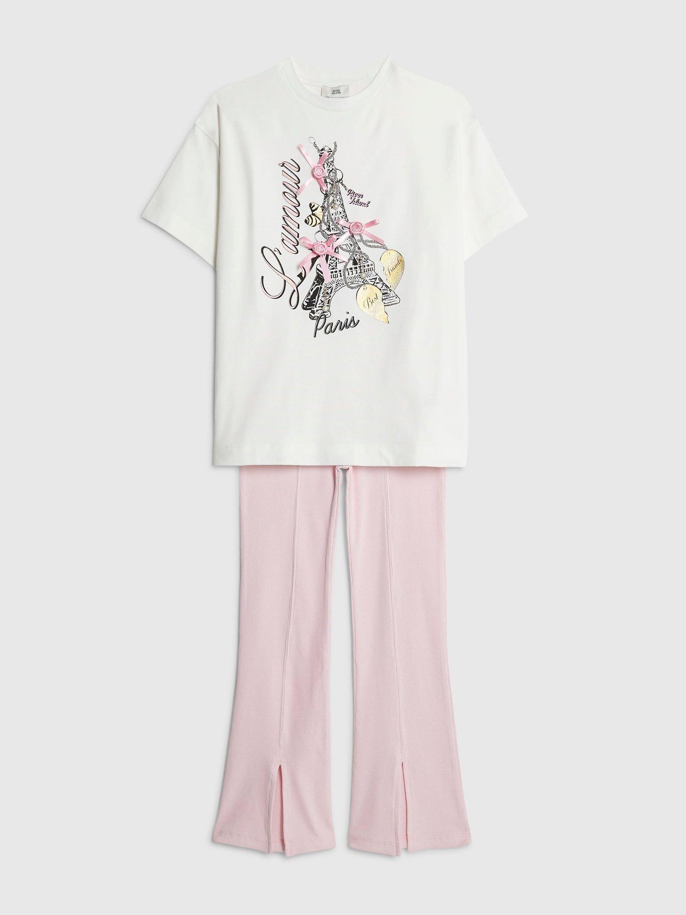river-island-older-girls-lamour-paris-t-shirt-set-whiteoutfit