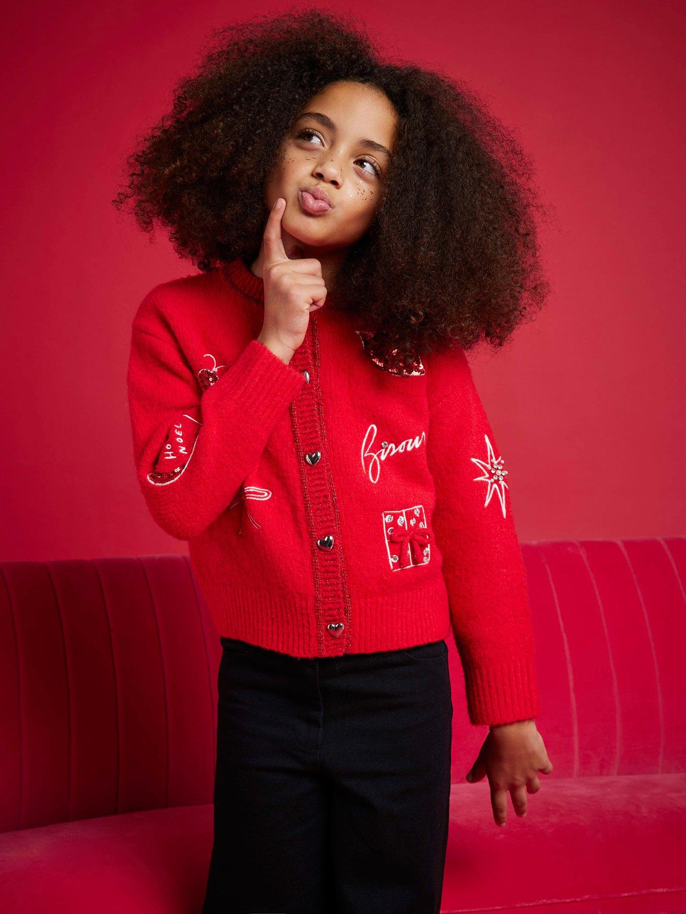 river-island-older-girls-nephthys-doodle-cardigan-redfront
