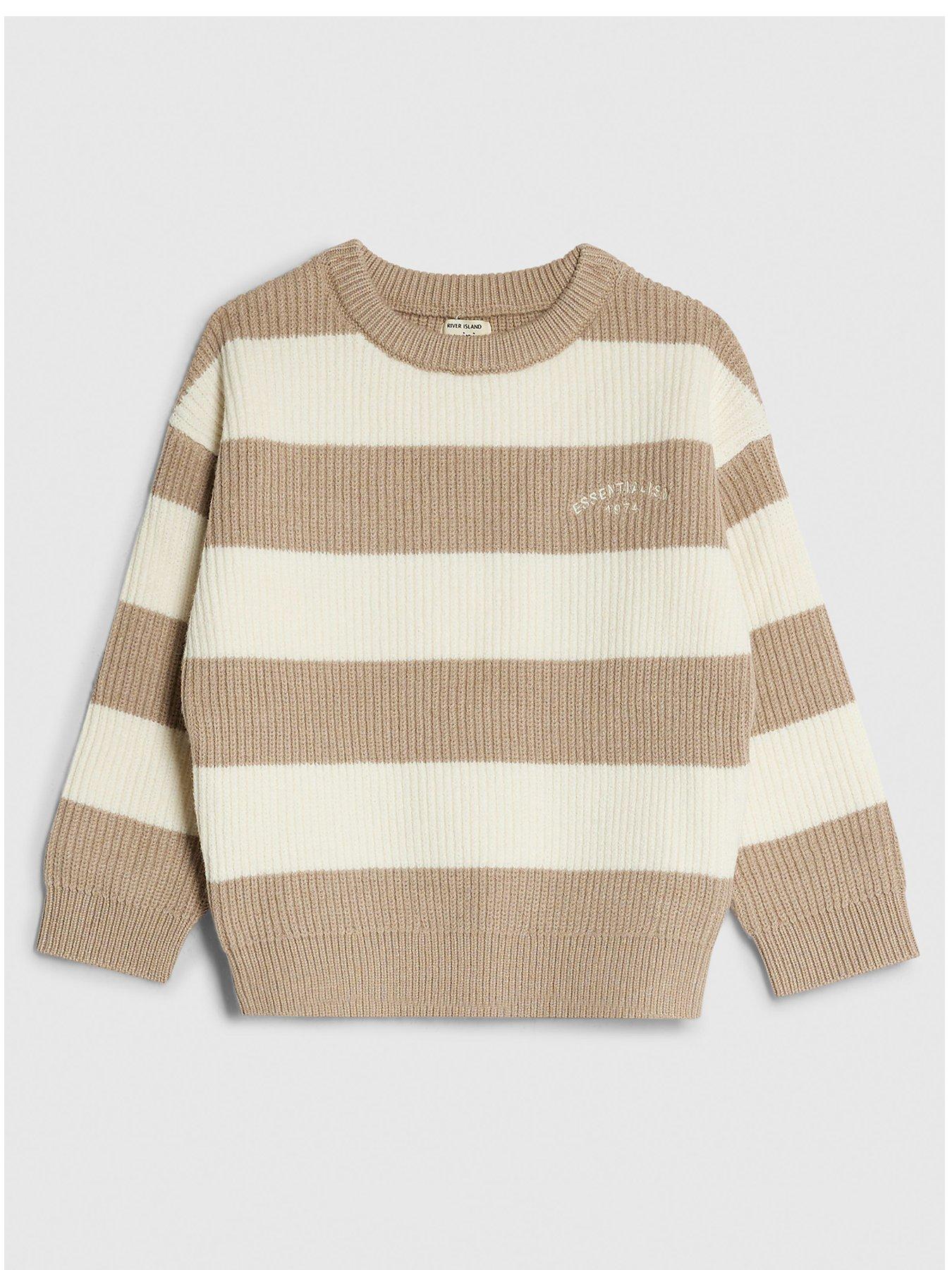 river-island-mini-boys-ribbed-stripe-jumper-beige