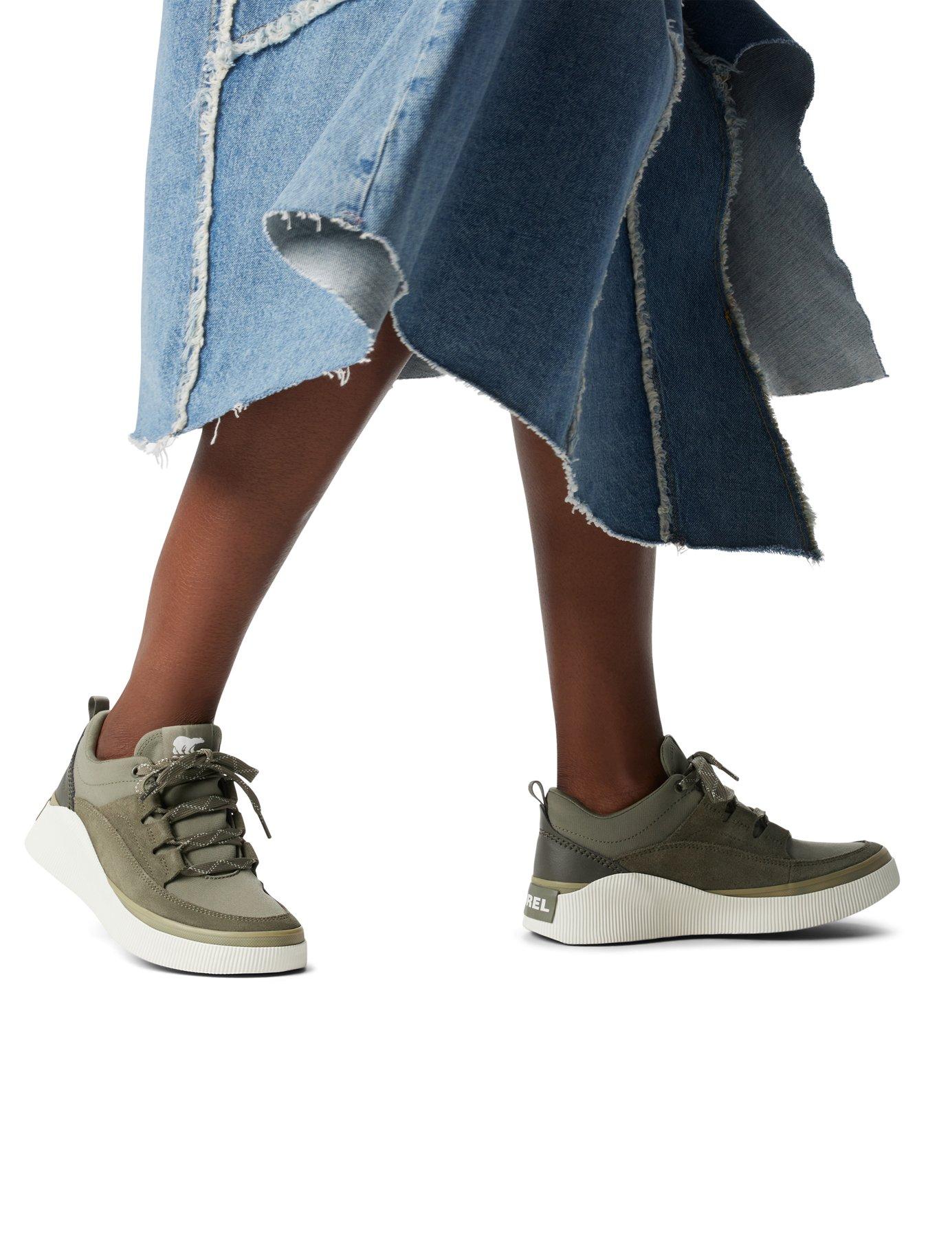 Image 6 of 7 of SOREL Womens Out N About Iv Low Waterproof Trainers - Green