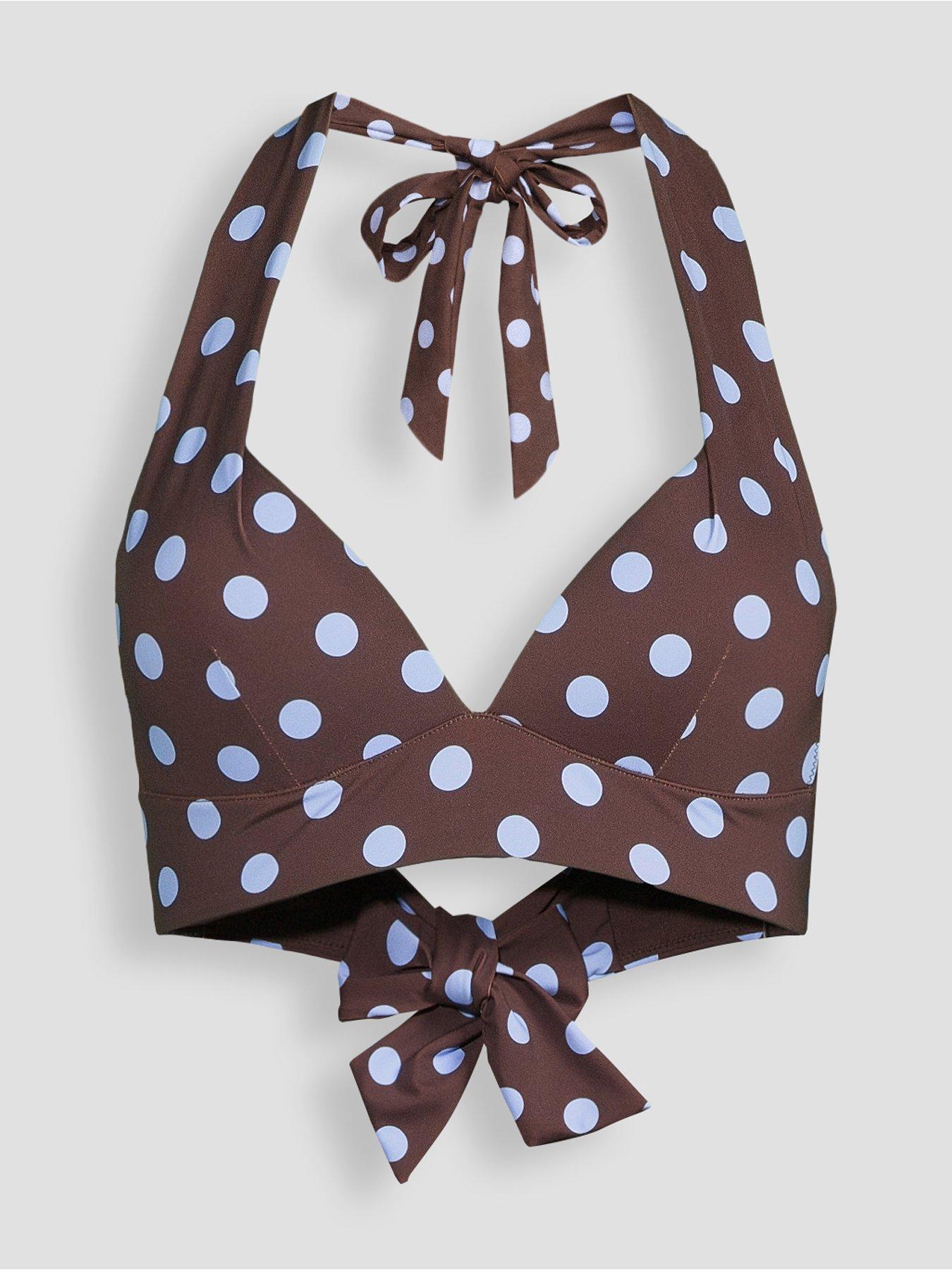 Image 7 of 7 of The Very Collection Mix &amp; Match Padded Triangle Bikini Top - Brown