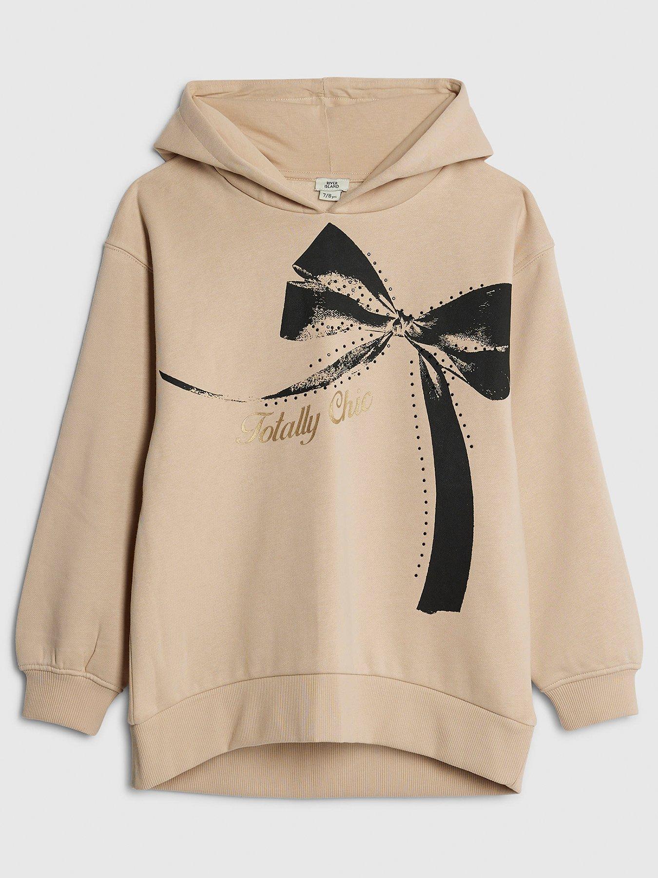 river-island-older-girls-hooded-longline-sweatshirt-beige